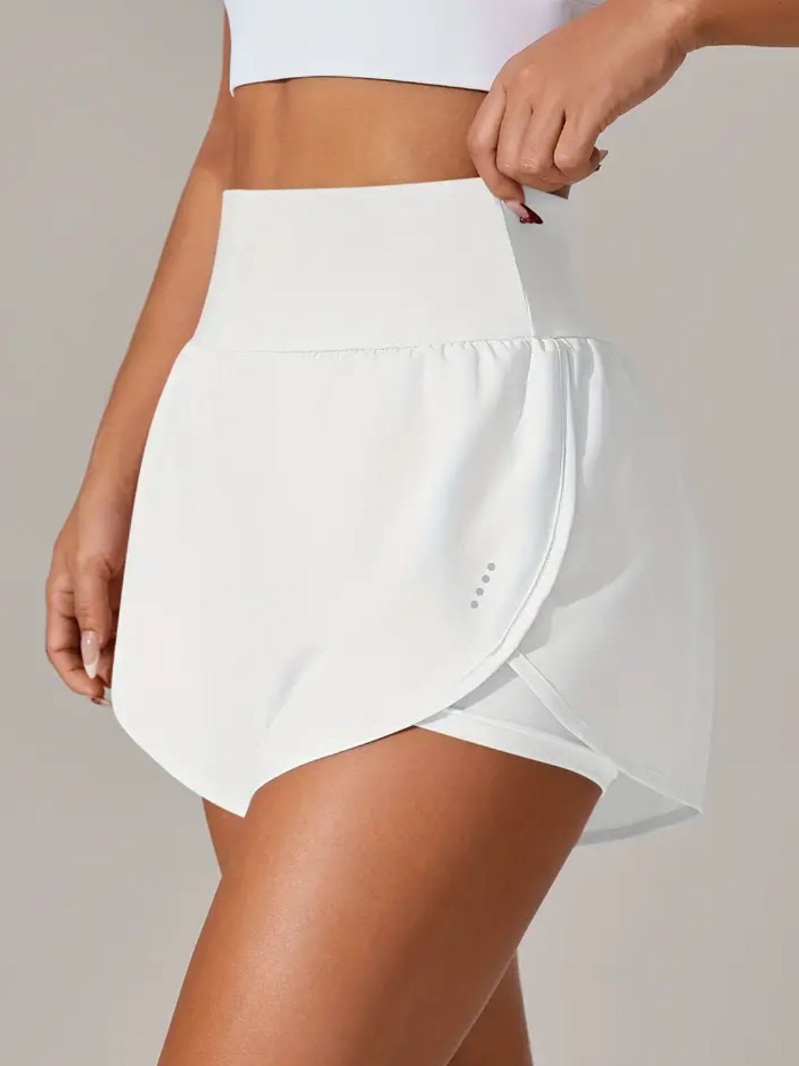 Pocketed High Waist Active Shorts