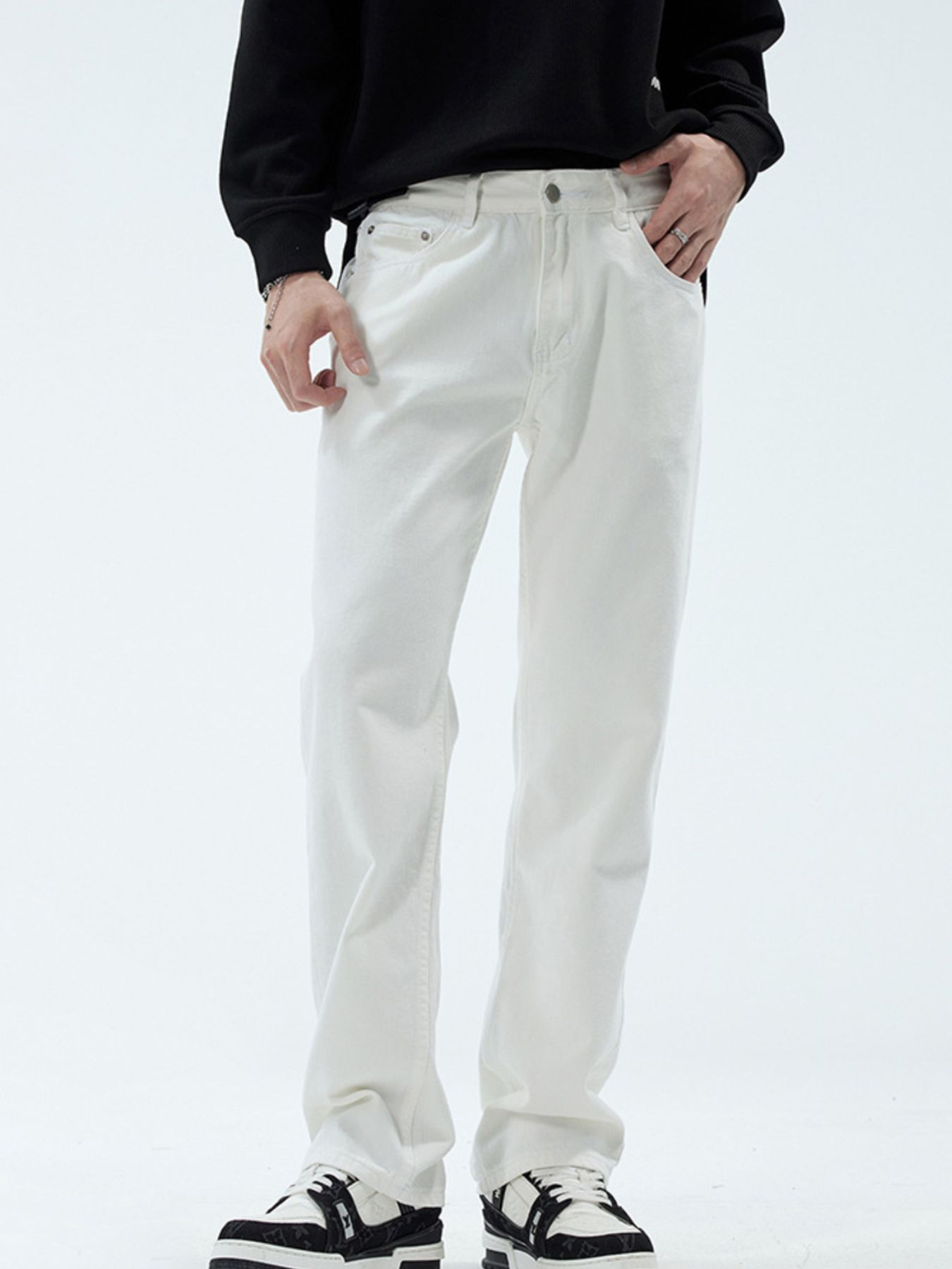 Men's Full Size Straight Leg Jeans Plus Size