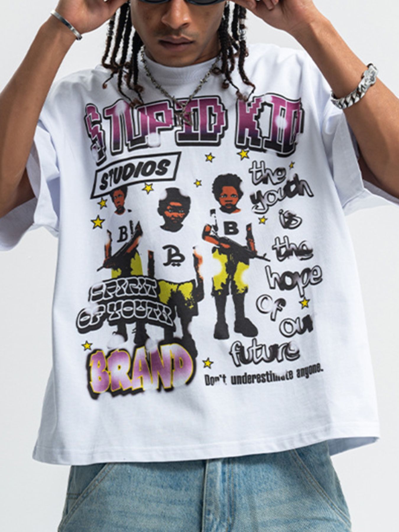 Men's Graphic Round Neck Short Sleeve T-Shirt