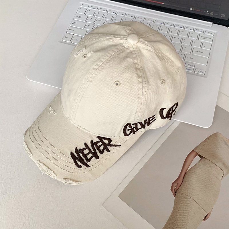 Distressed Embroidered Baseball Cap 3