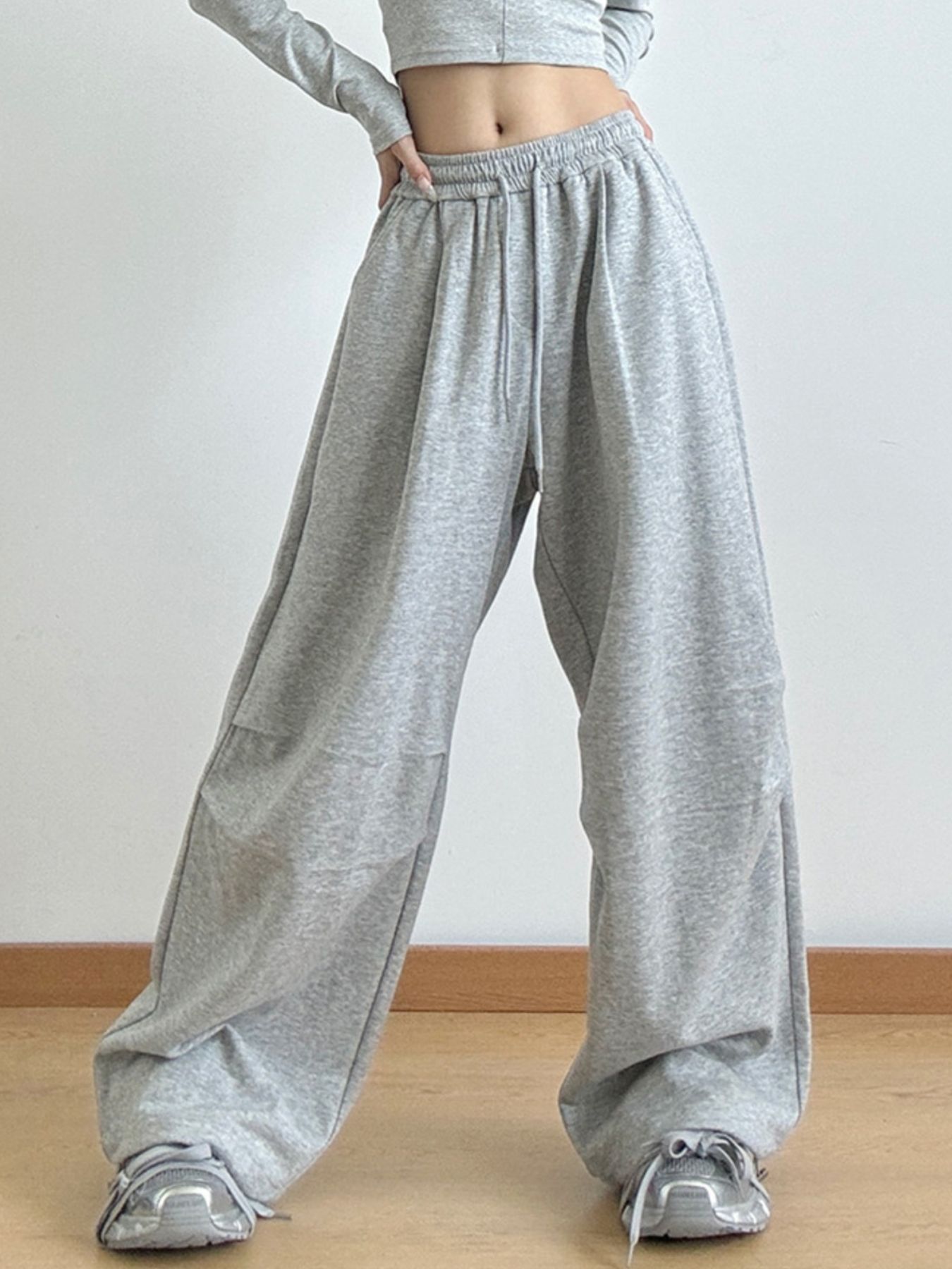 Drawstring Wide Leg Pants