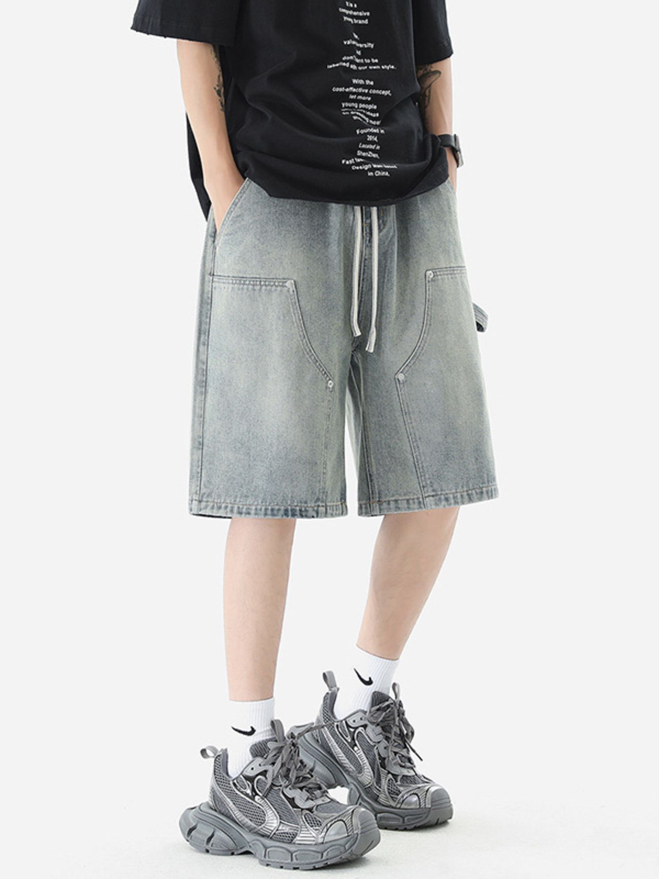 Men's Vintage Wash Denim Shorts