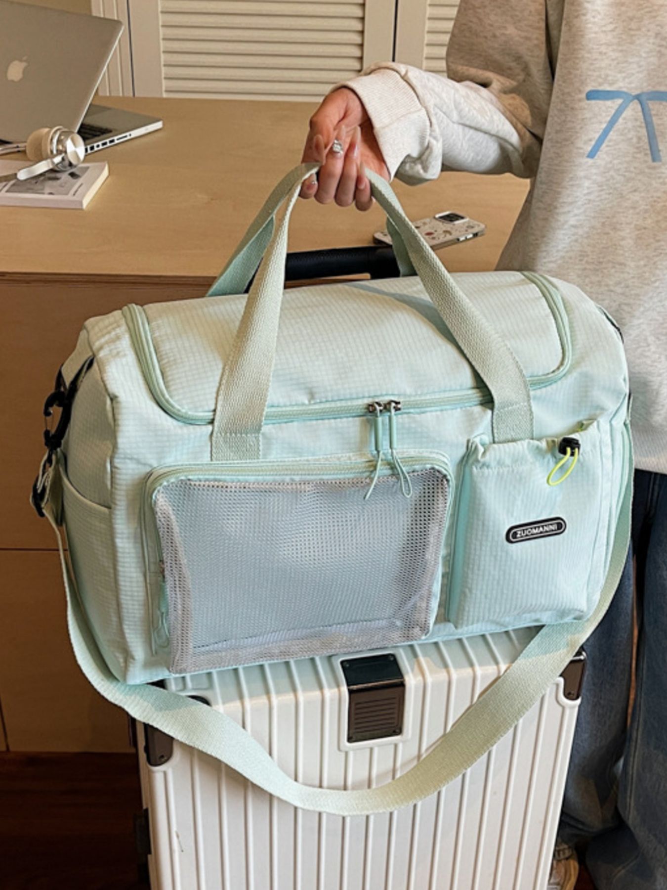 Drawstring Multi Pockets Travel Bag 4