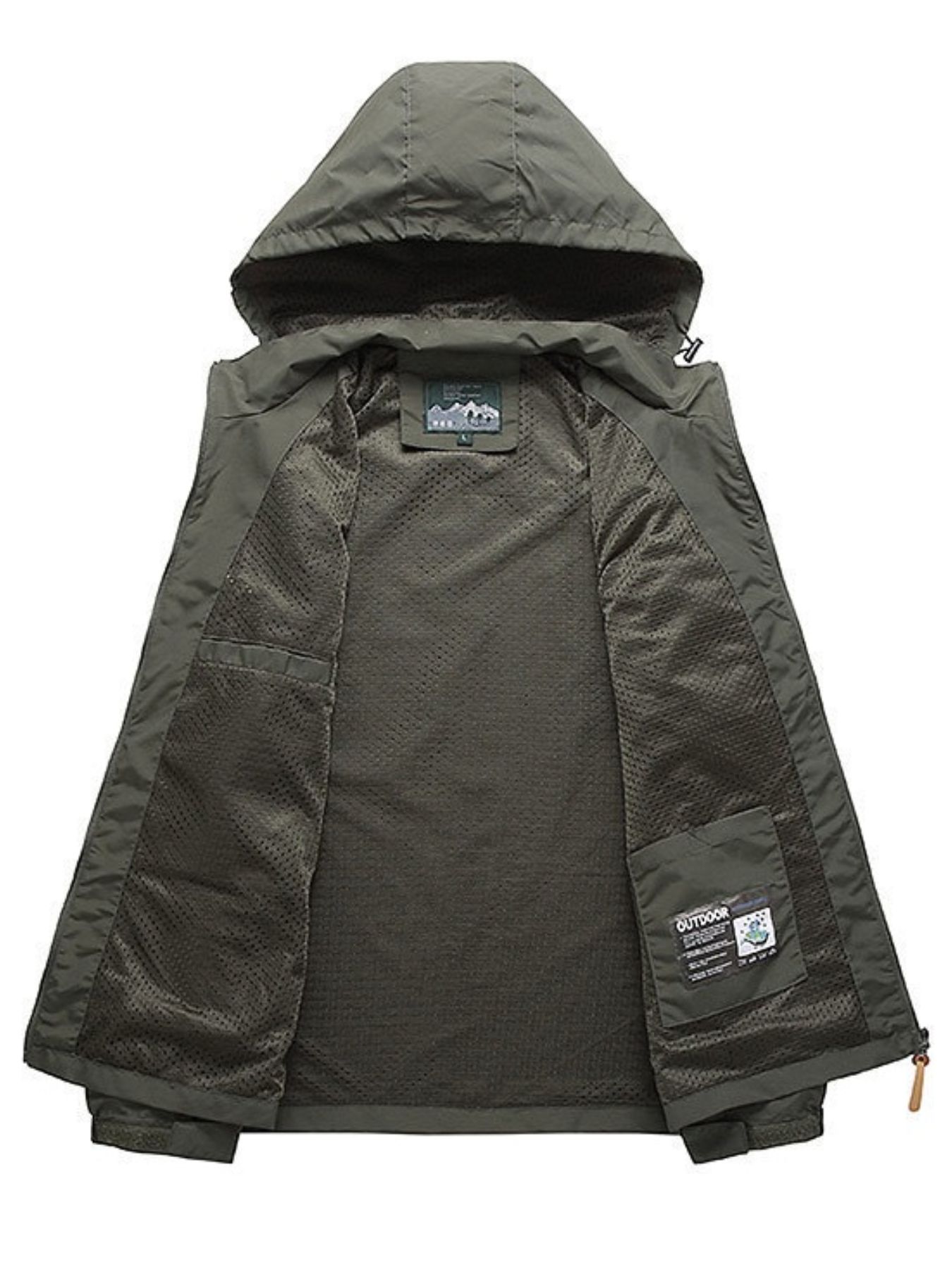 Men's Plus Size Outdoor Windproof Hooded Jacket