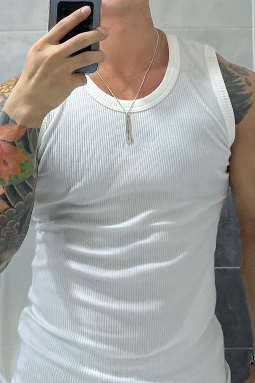 Men's Plus Size Round Neck Tank