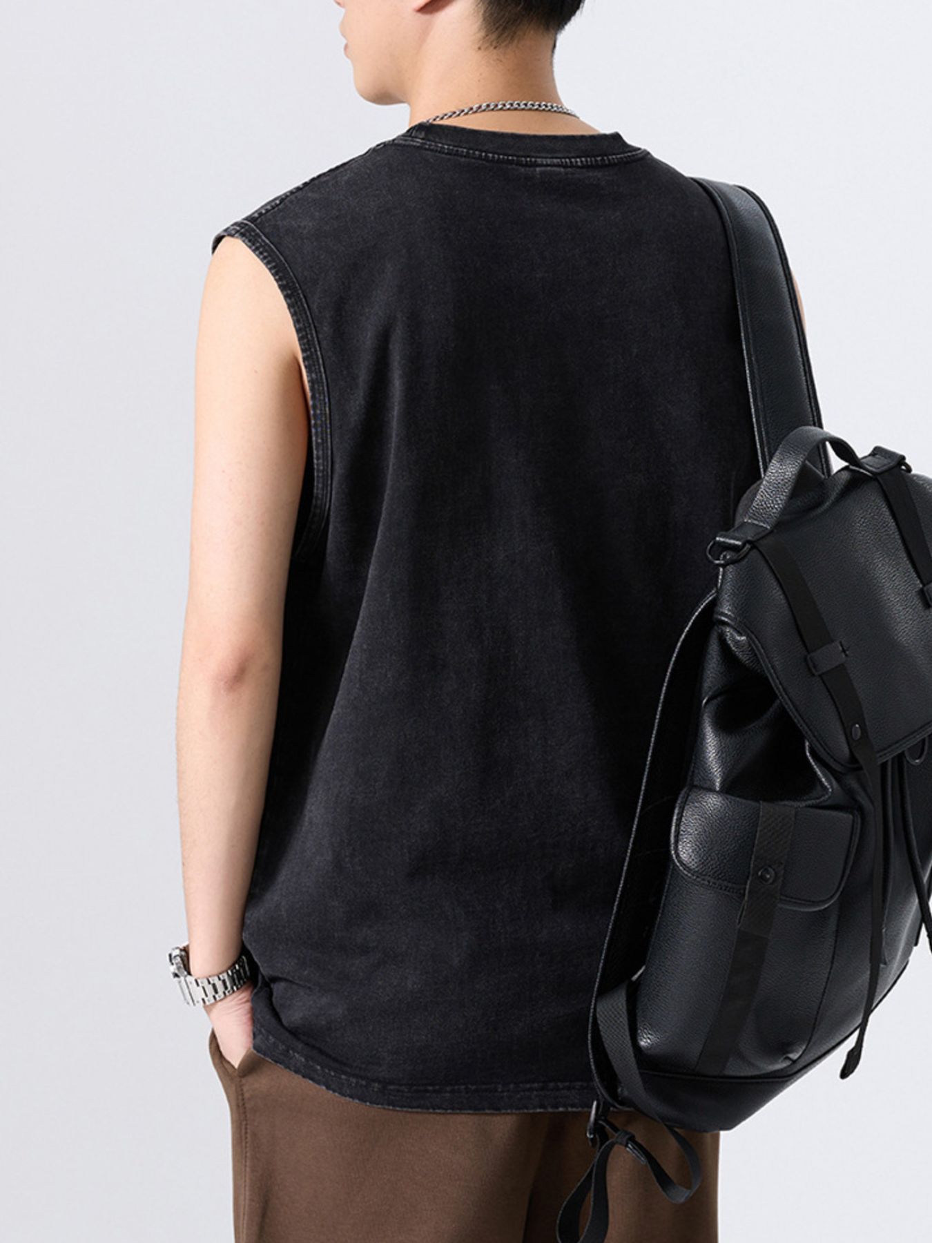 Men's Plus Size Round Neck Tank