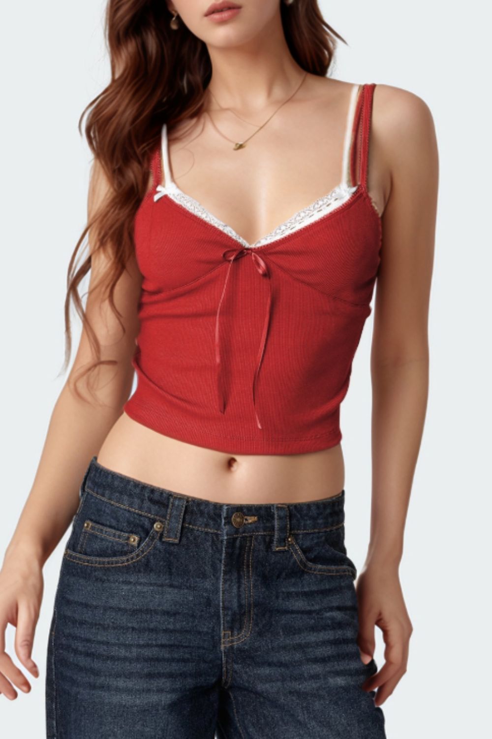 Lace Detail V-Neck Cami