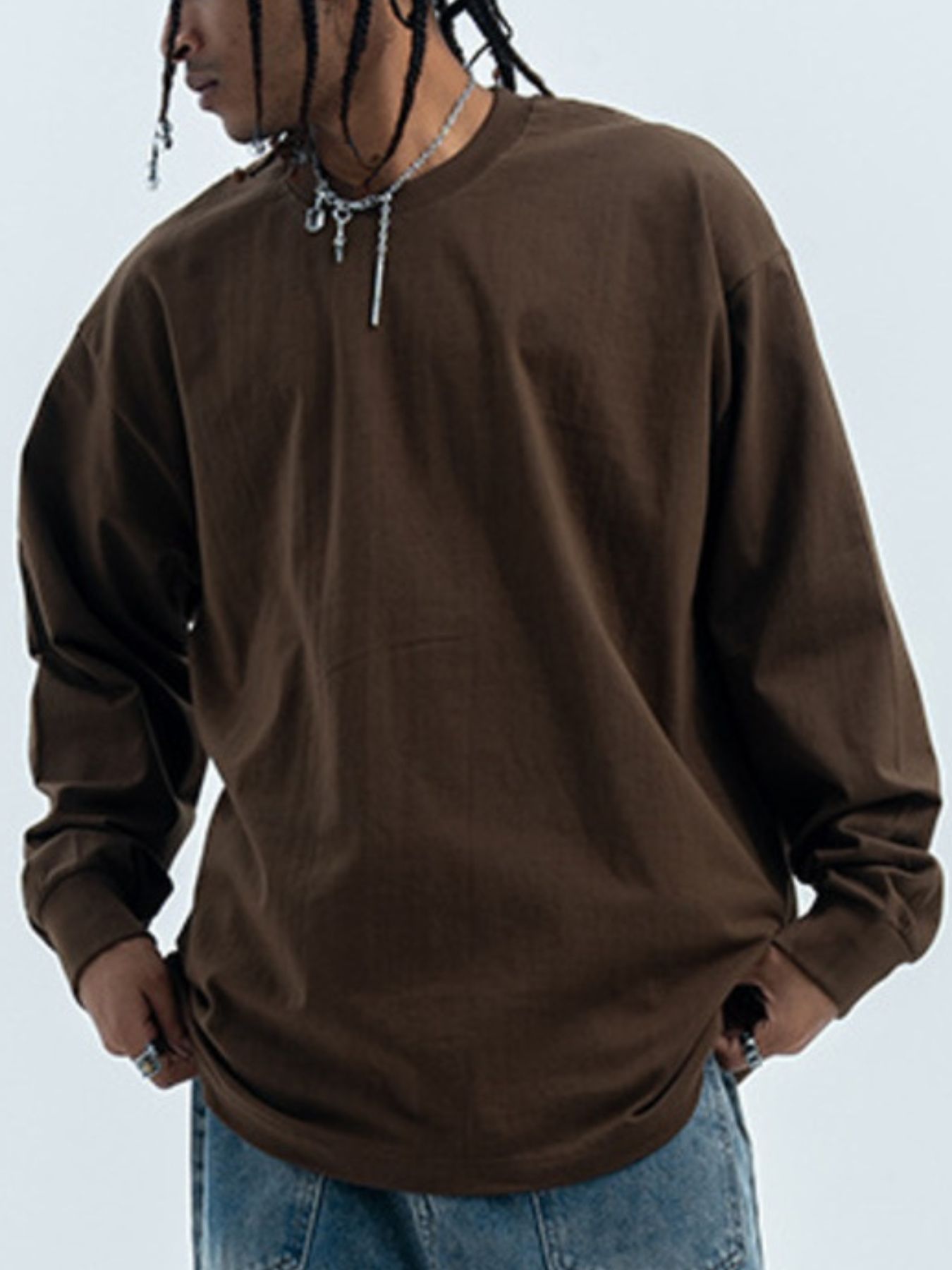 Men's Round Neck Long Sleeve T-Shirt