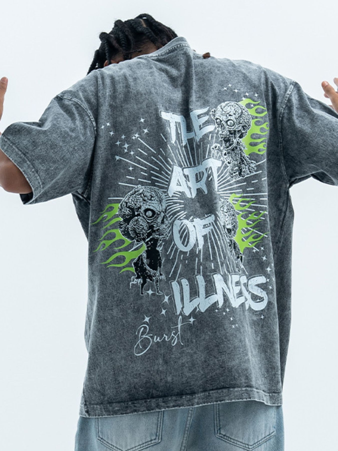 Men's Skull Graphic Round Neck Tee