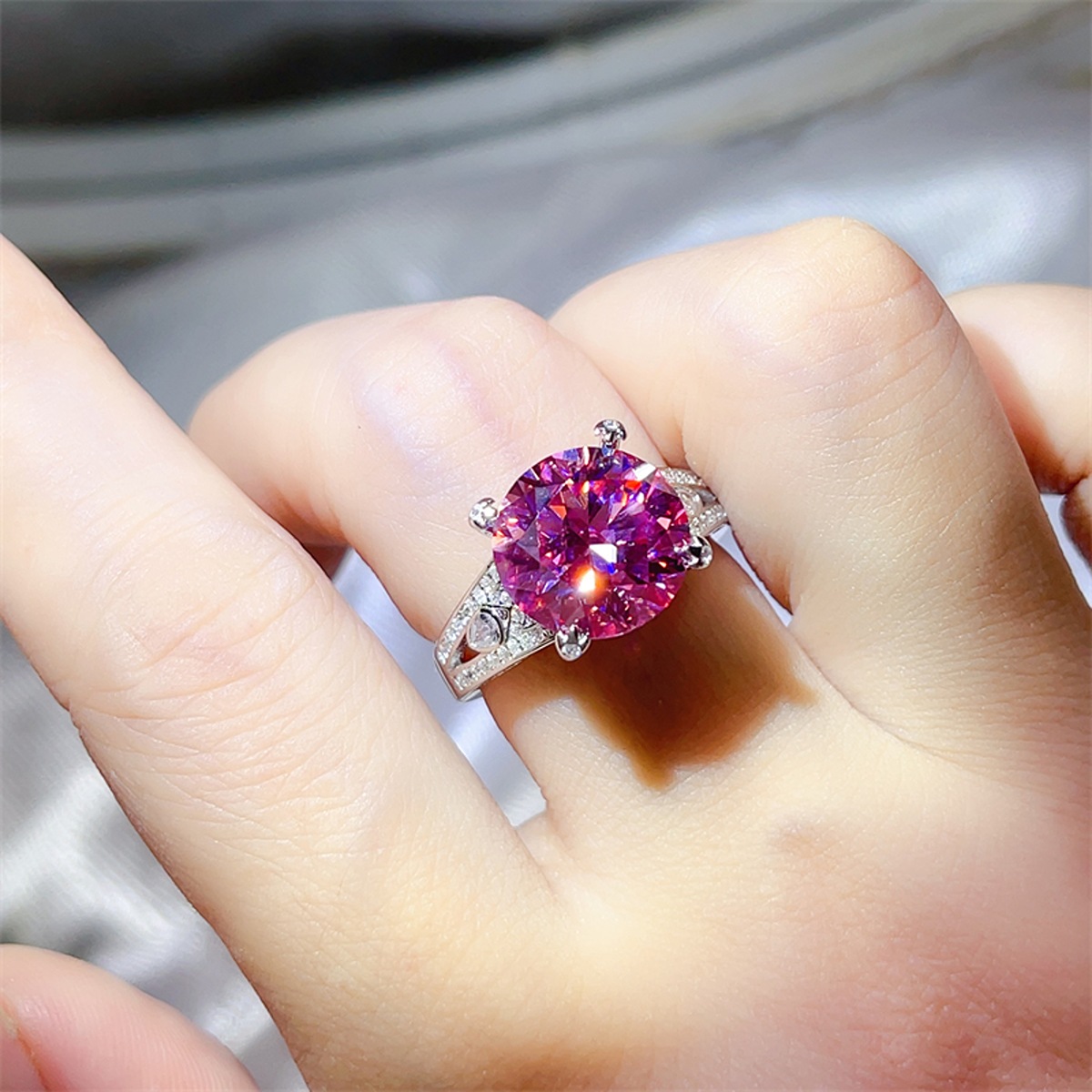 5 Carat Moissanite 925 Sterling Silver Ring