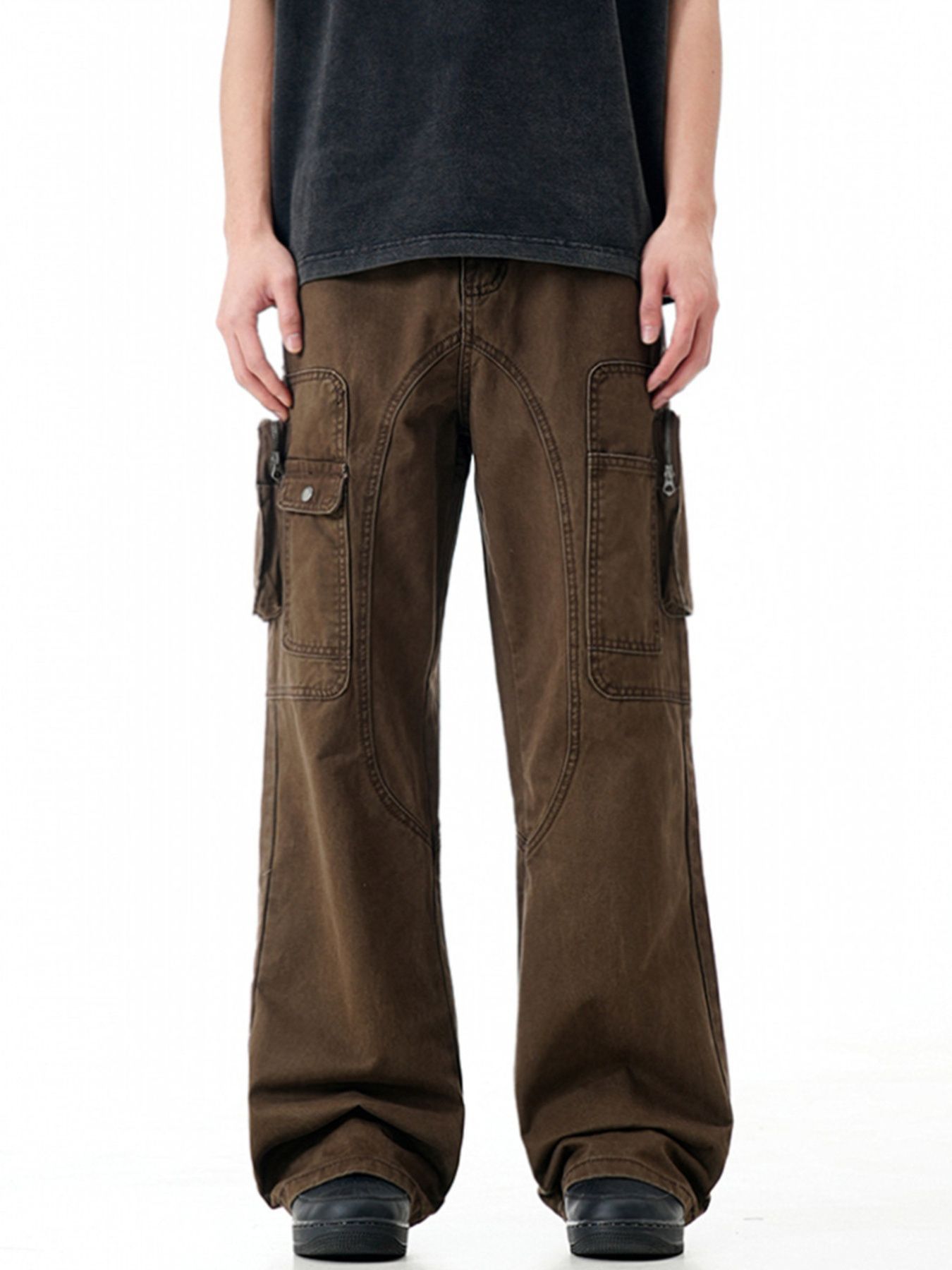 Men's Wide Leg Cargo Pants