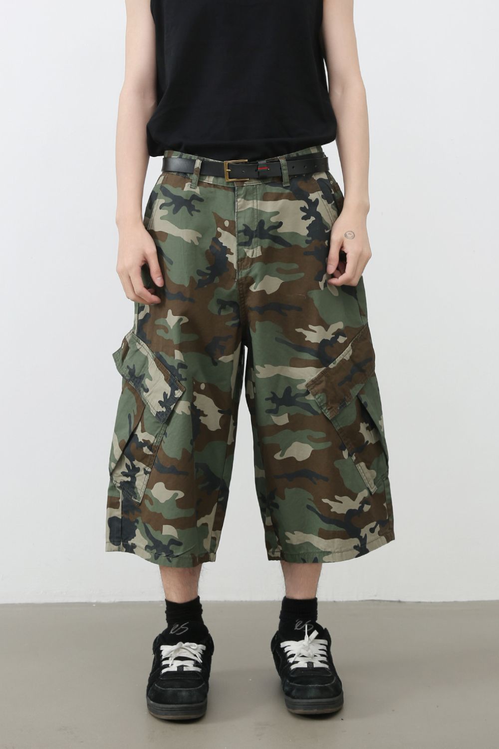 Men's Camouflage Denim Cargo Shorts