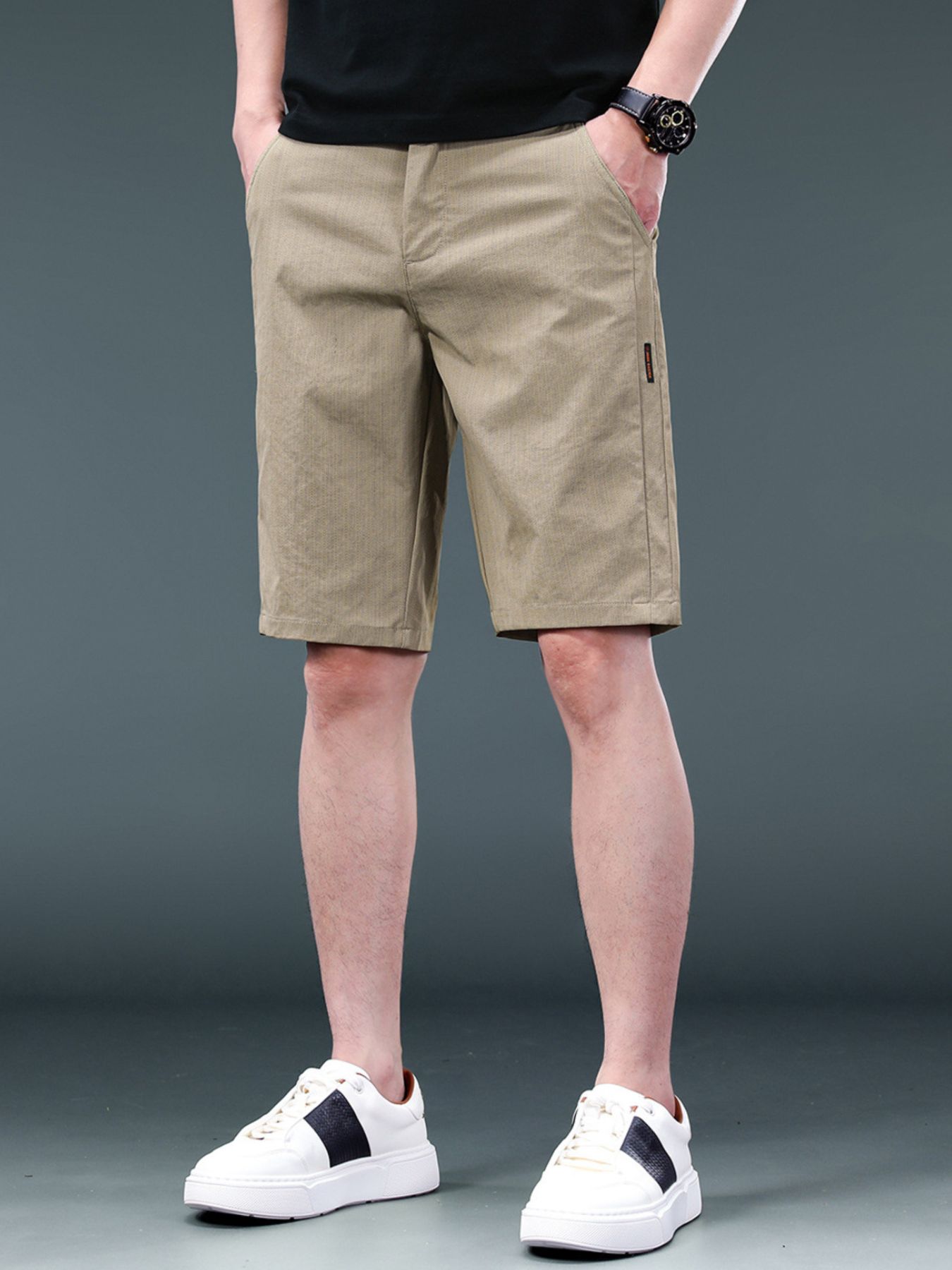 Men's Breathable Cotton Shorts with Pockets
