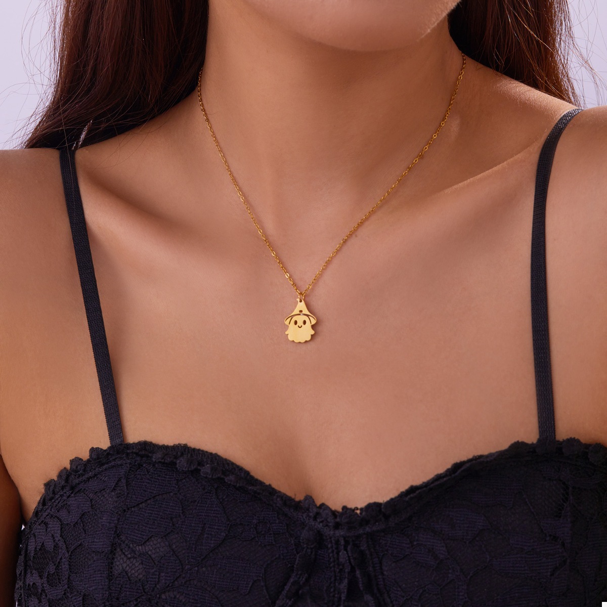 Halloween Ghost Pendant Necklace