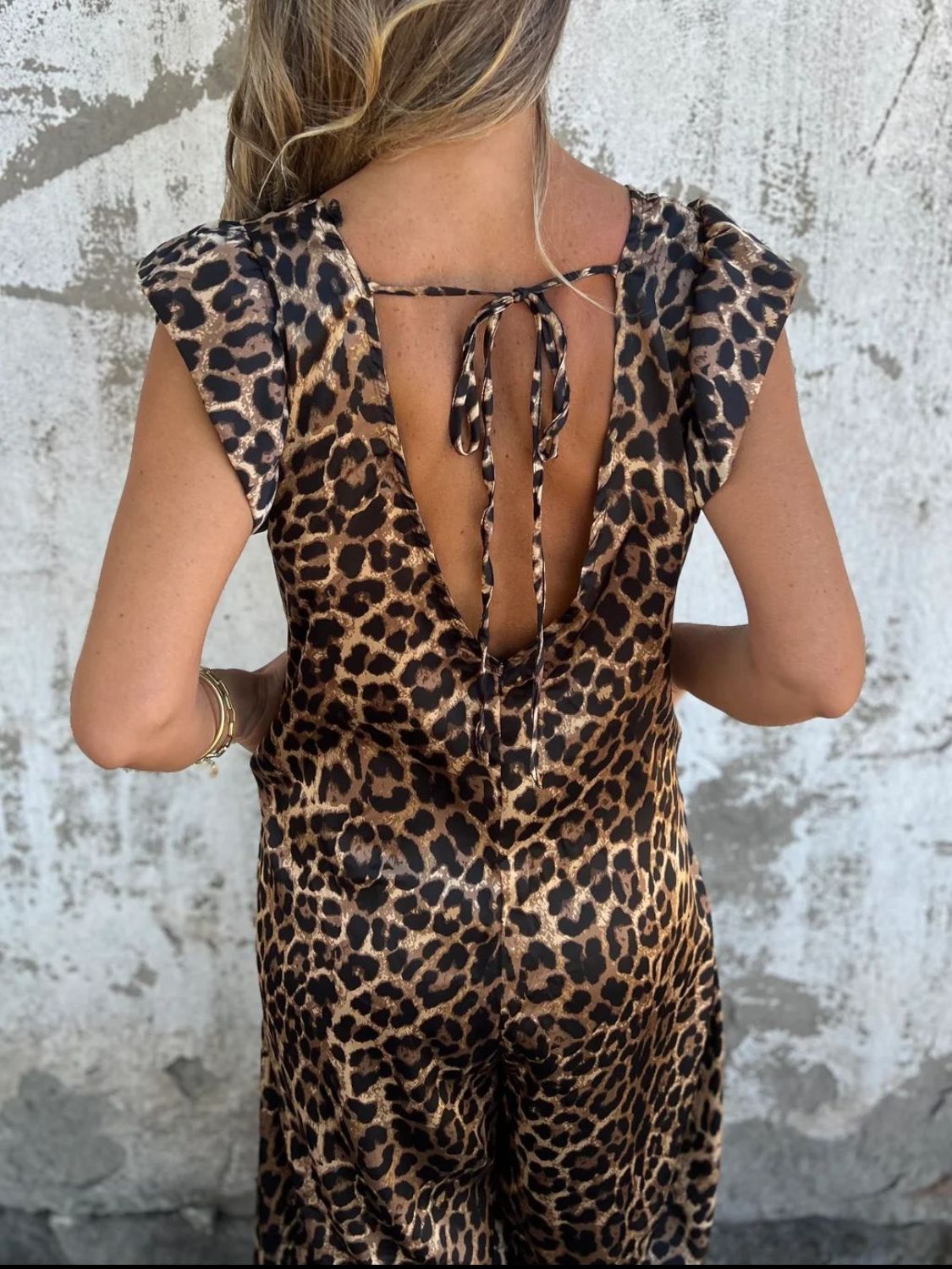 Full Size V-Neck Cap Sleeve Wide Leg Jumpsuit Plus Size