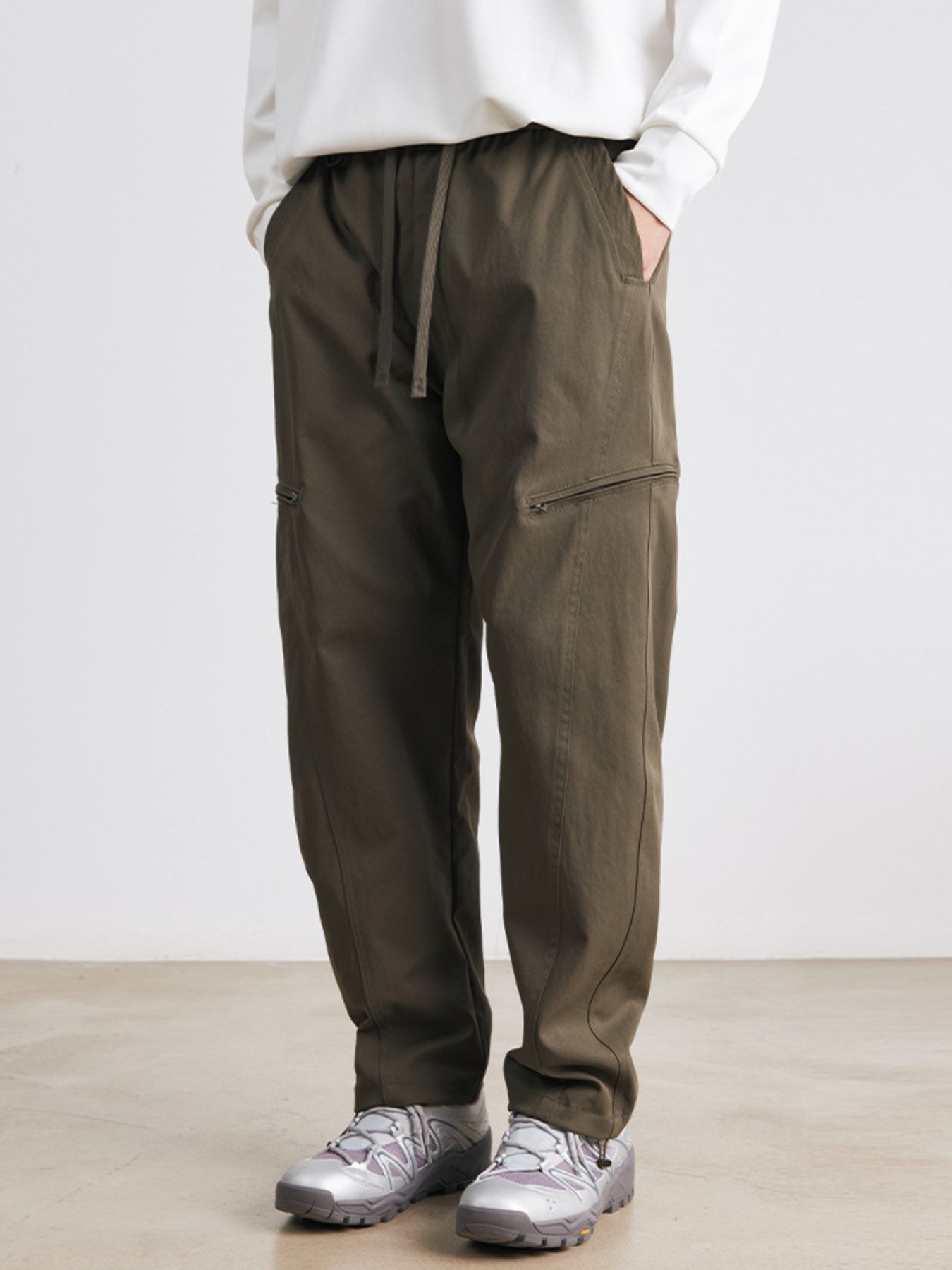 Men's Drawstring Wide Leg Pants