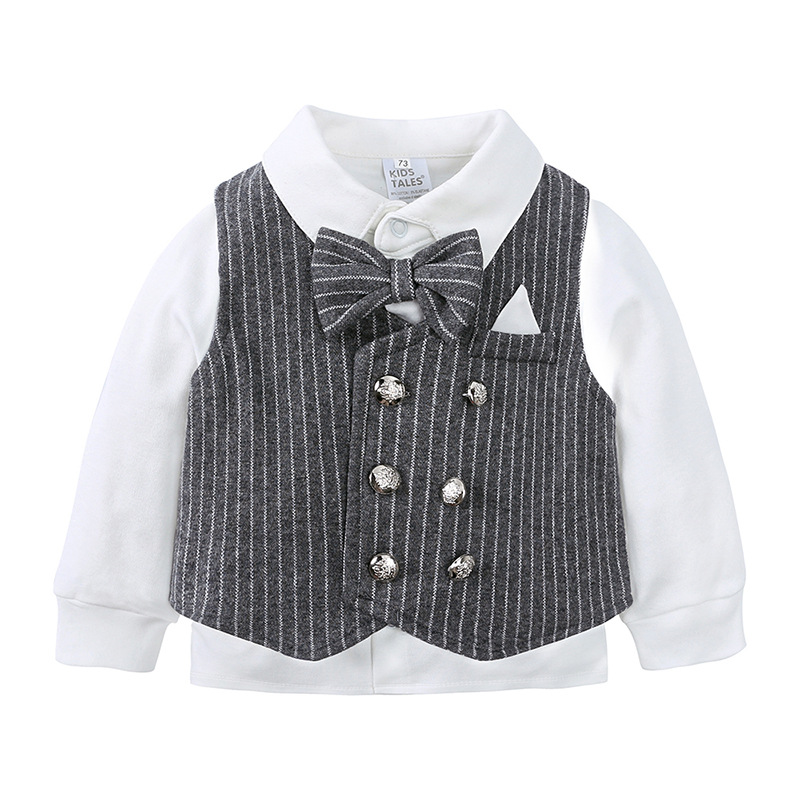 Children's Striped Vest and Pants Suit Set