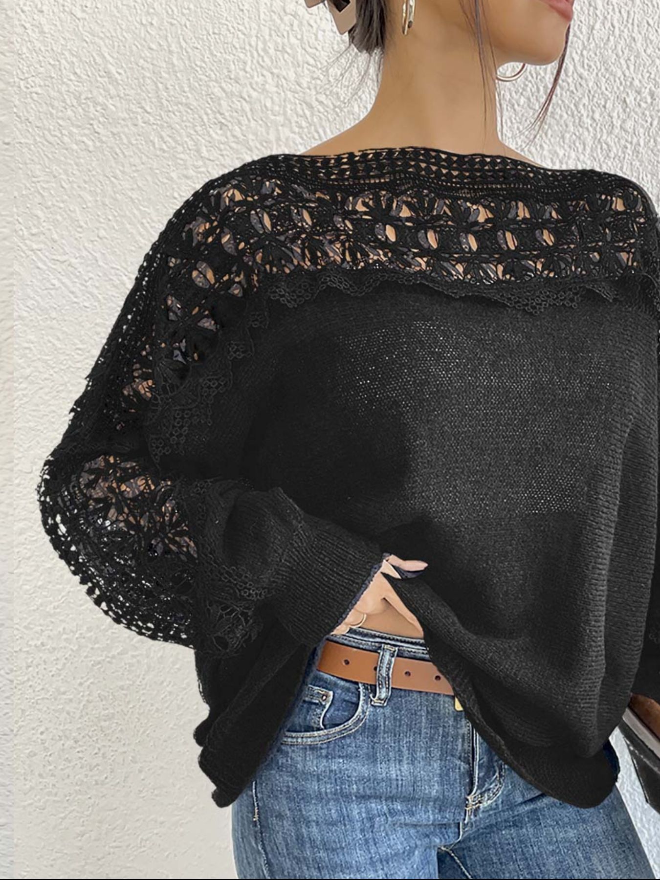 Crochet Long Sleeve Sweater