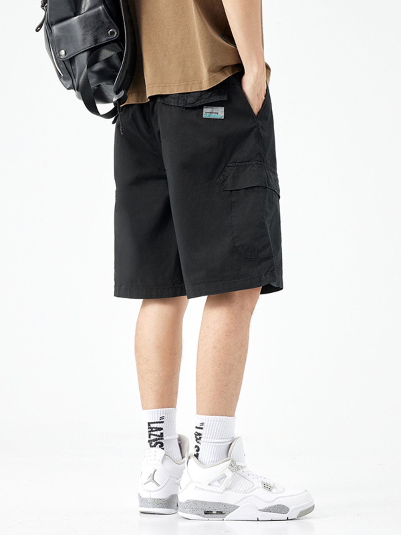 Men's Casual Drawstring Cargo Shorts