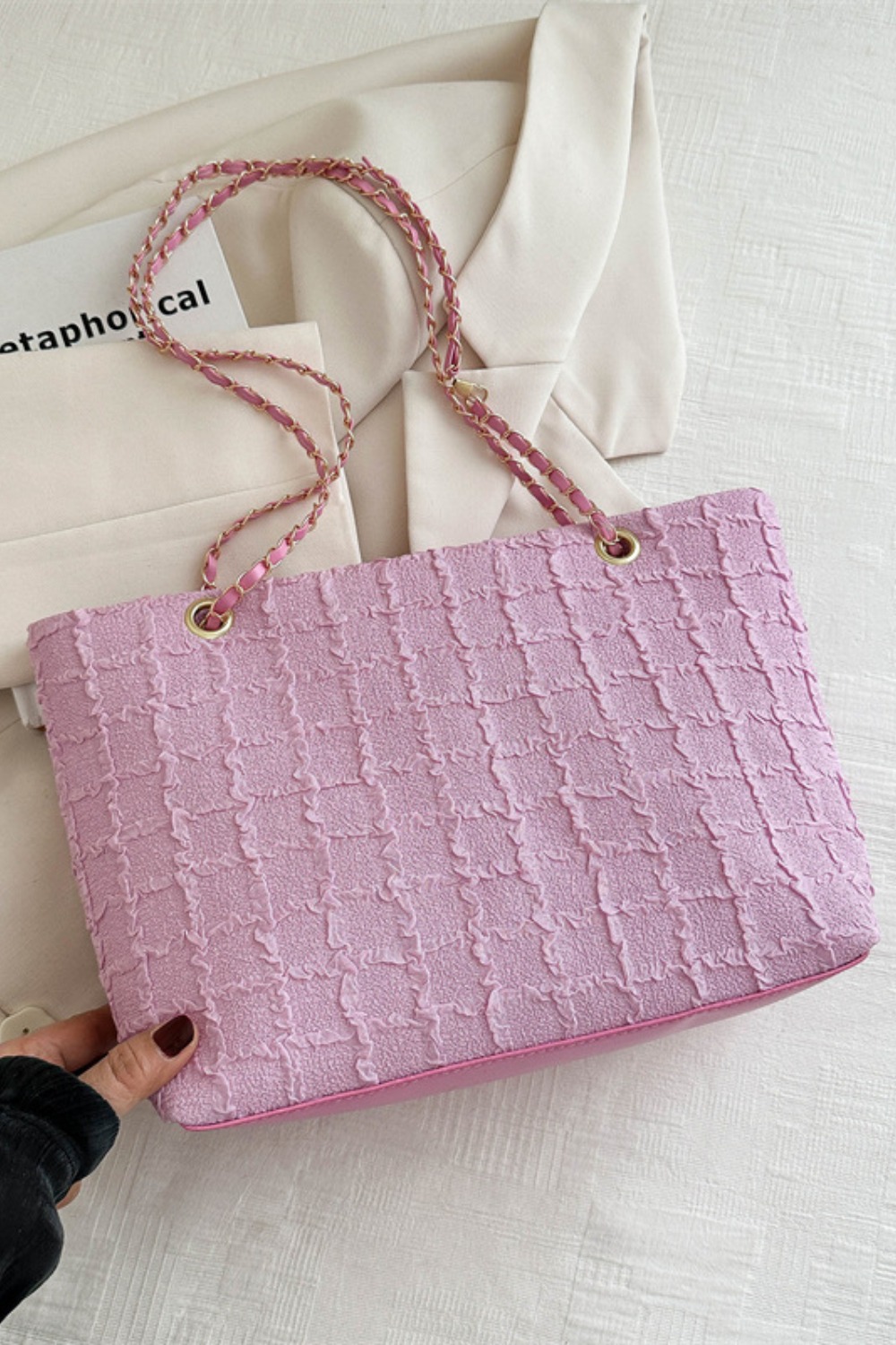 Polyester Texture Chain Tote bag 5