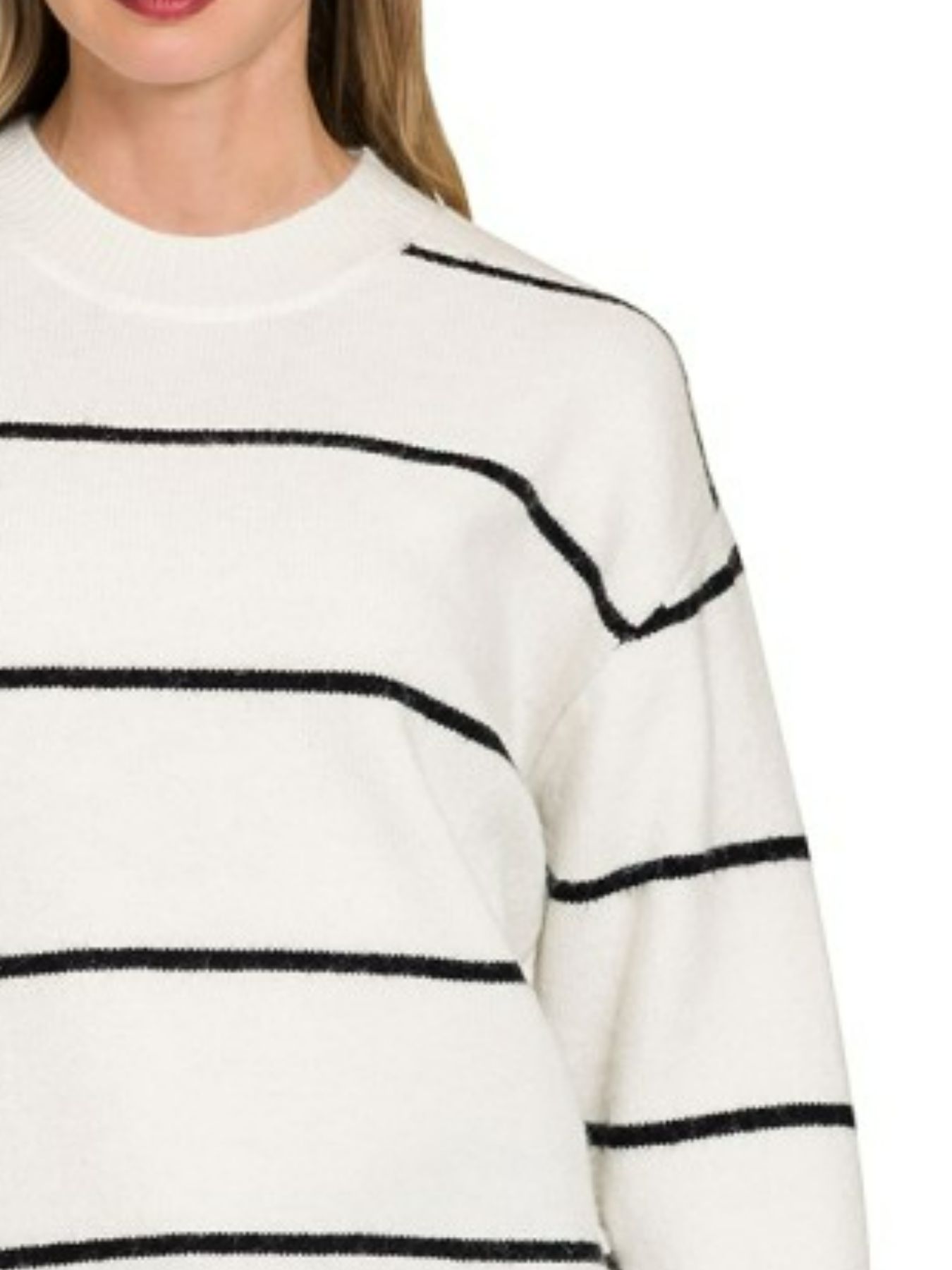 Round Neck Stripe Sweater