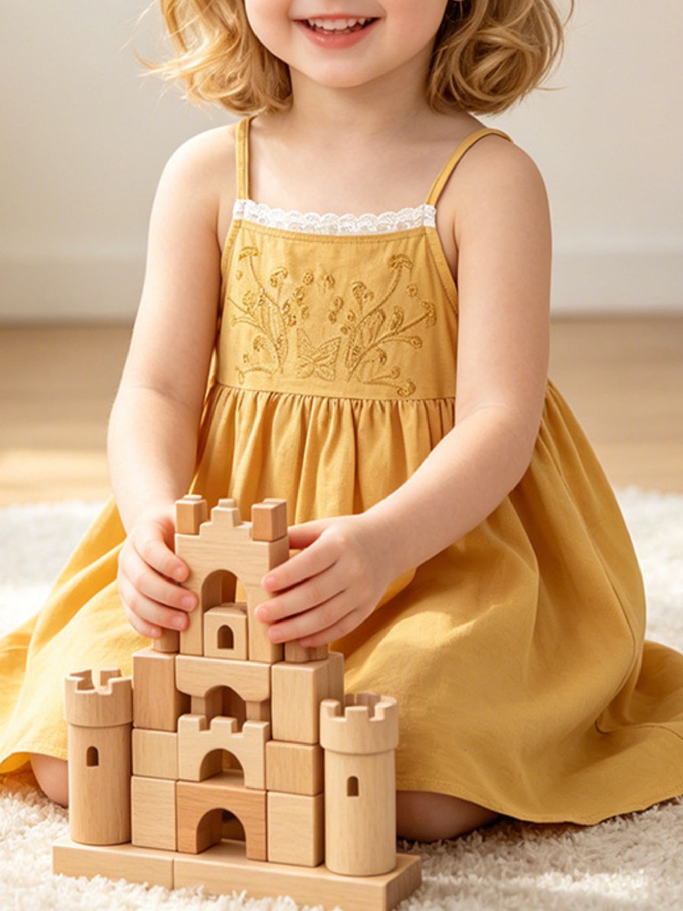 Children's Lace Detail Embroidered Dress 1