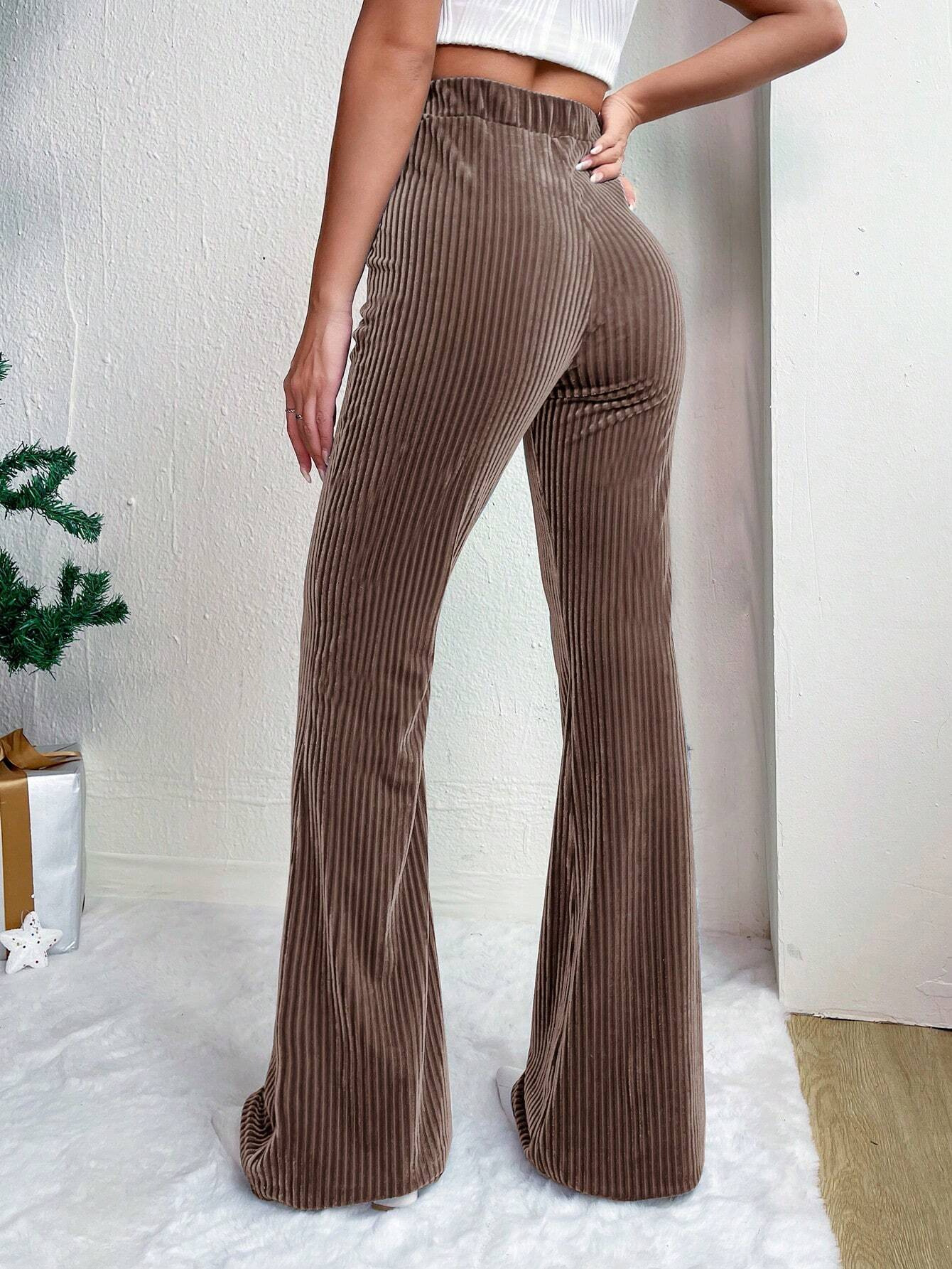 Corduroy High Waist Flare Pants