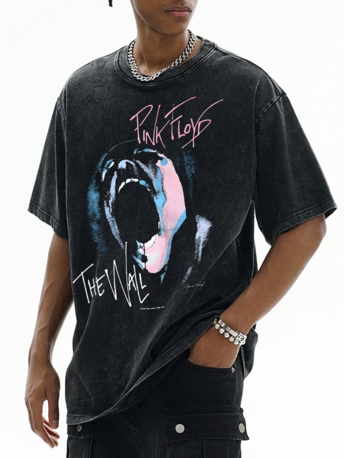 Men's Graphic Short Sleeve Oversized Washed T-Shirt