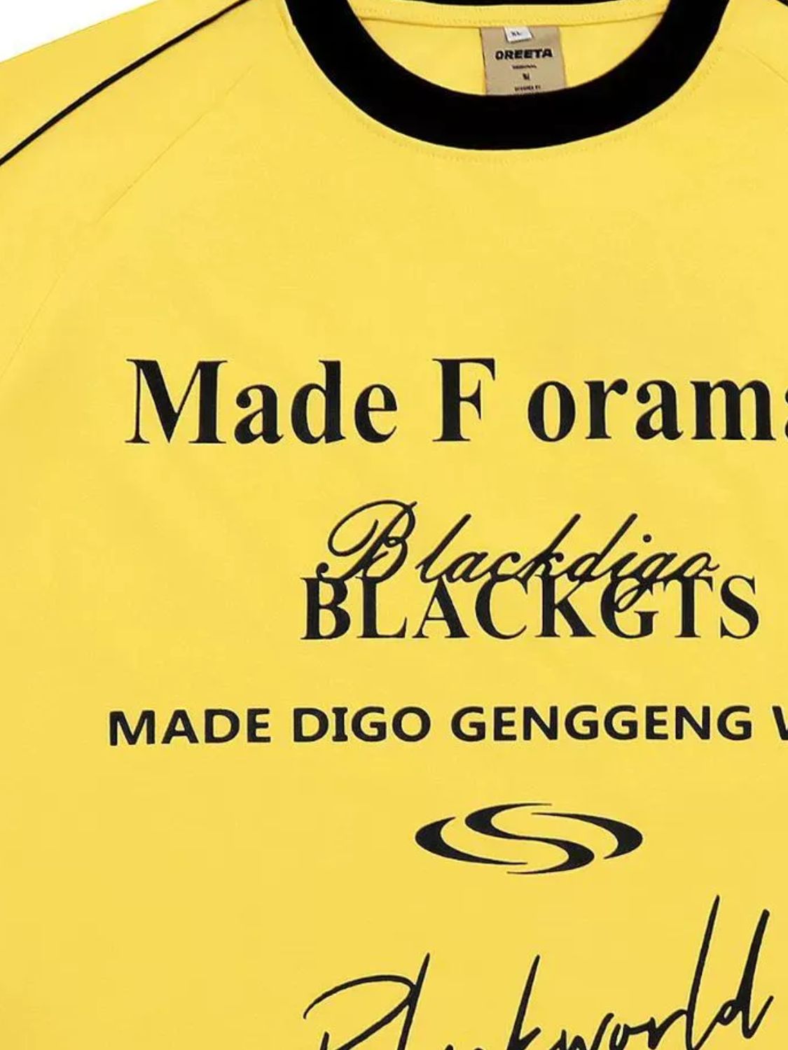 Men's Letter Round Neck Short Sleeve T-Shirt