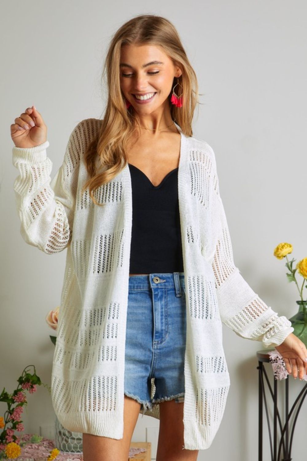 Lightweight Sweater Knit Cardigan