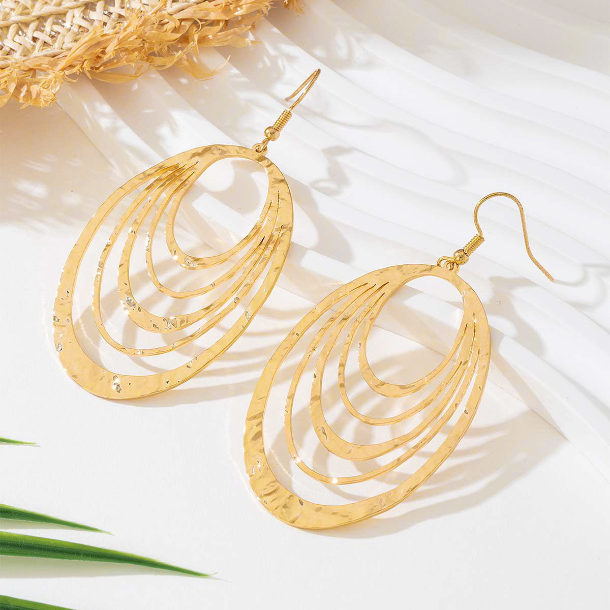 18K Gold-Plated Layered Hoop Earrings