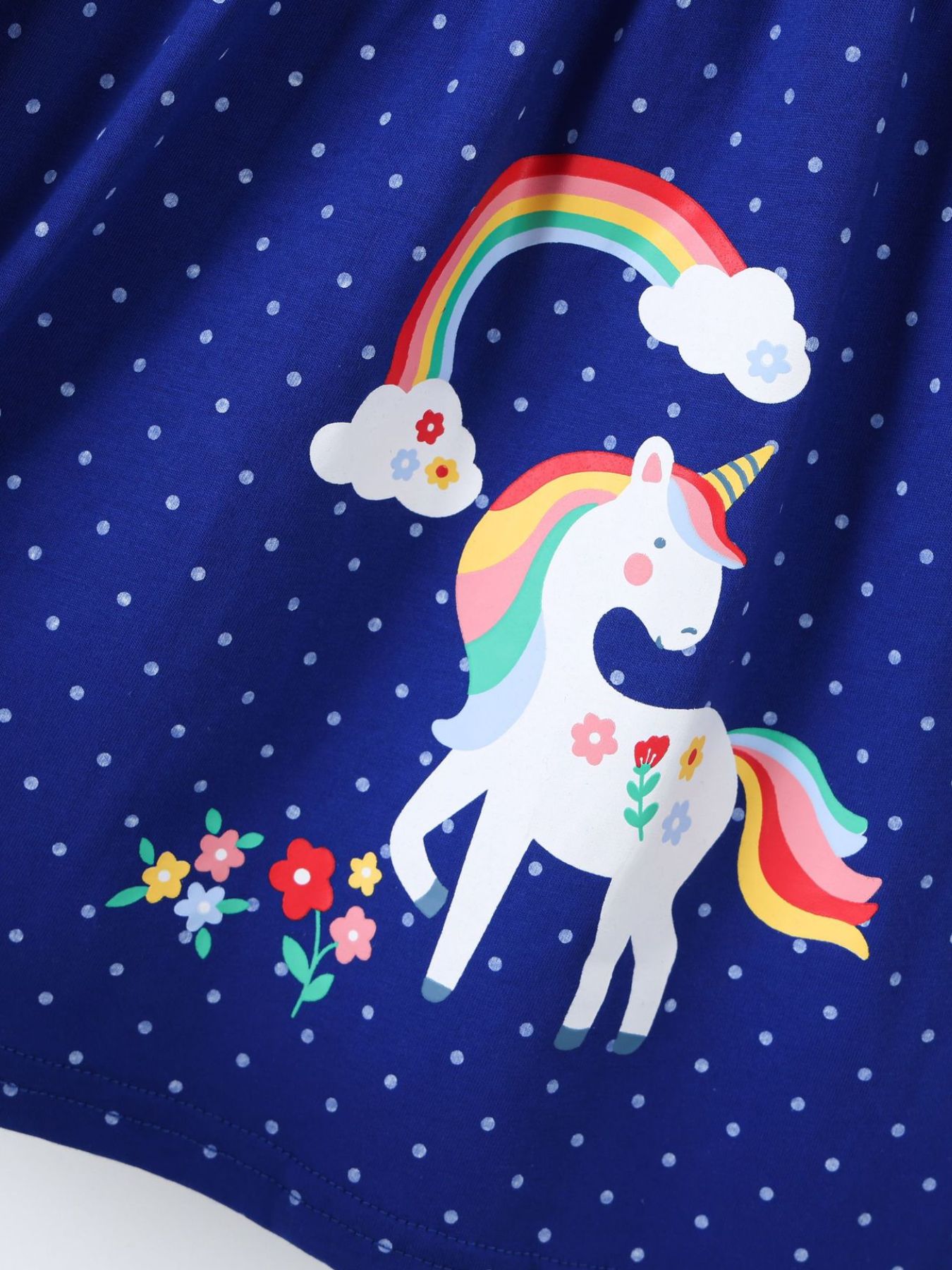 Children's Polka Dot Unicorn Rainbow Dress 4