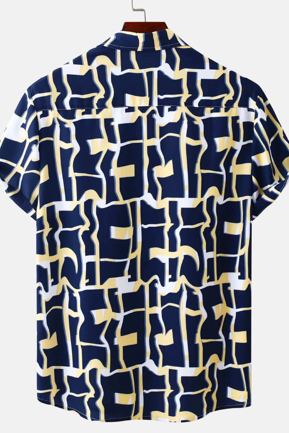 Men's Plus Size Printed Short Sleeve Casual Shirt