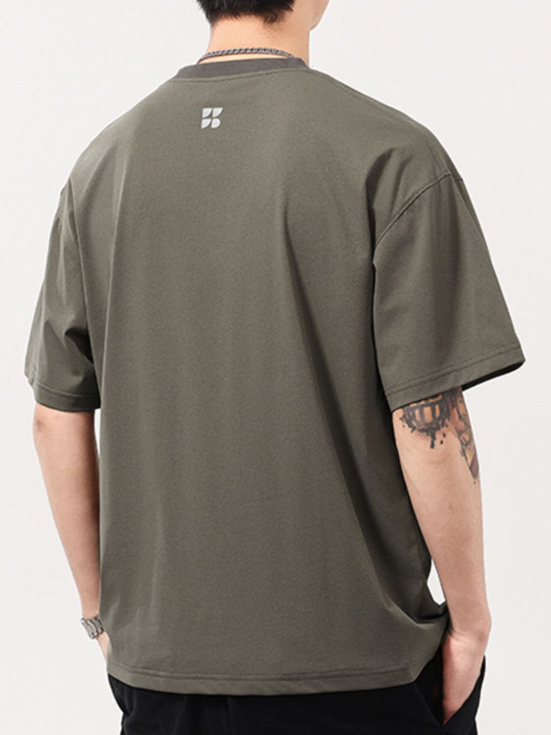 Men's Plus Size Round Neck Short Sleeve T-Shirt
