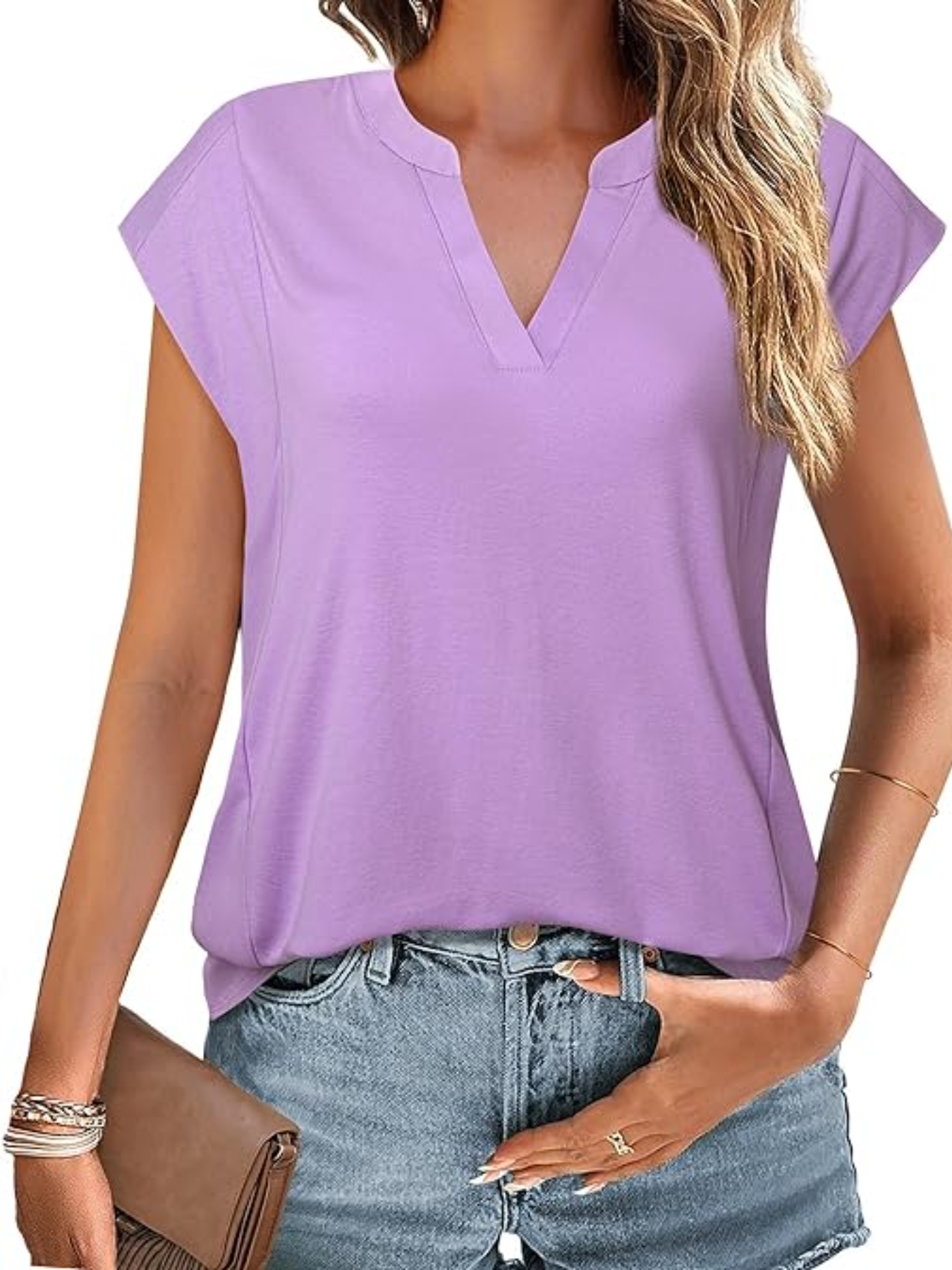 Casual Notched Short Sleeve Summer Blouse