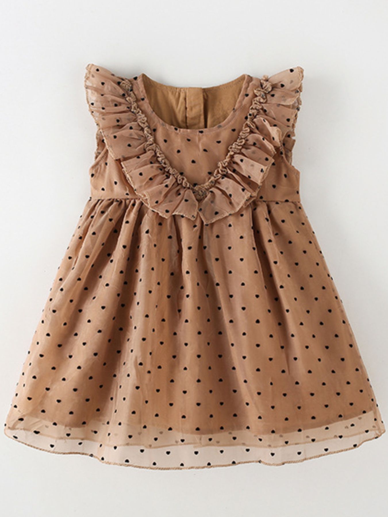 Children's Polka Dot Ruffle Dress 2