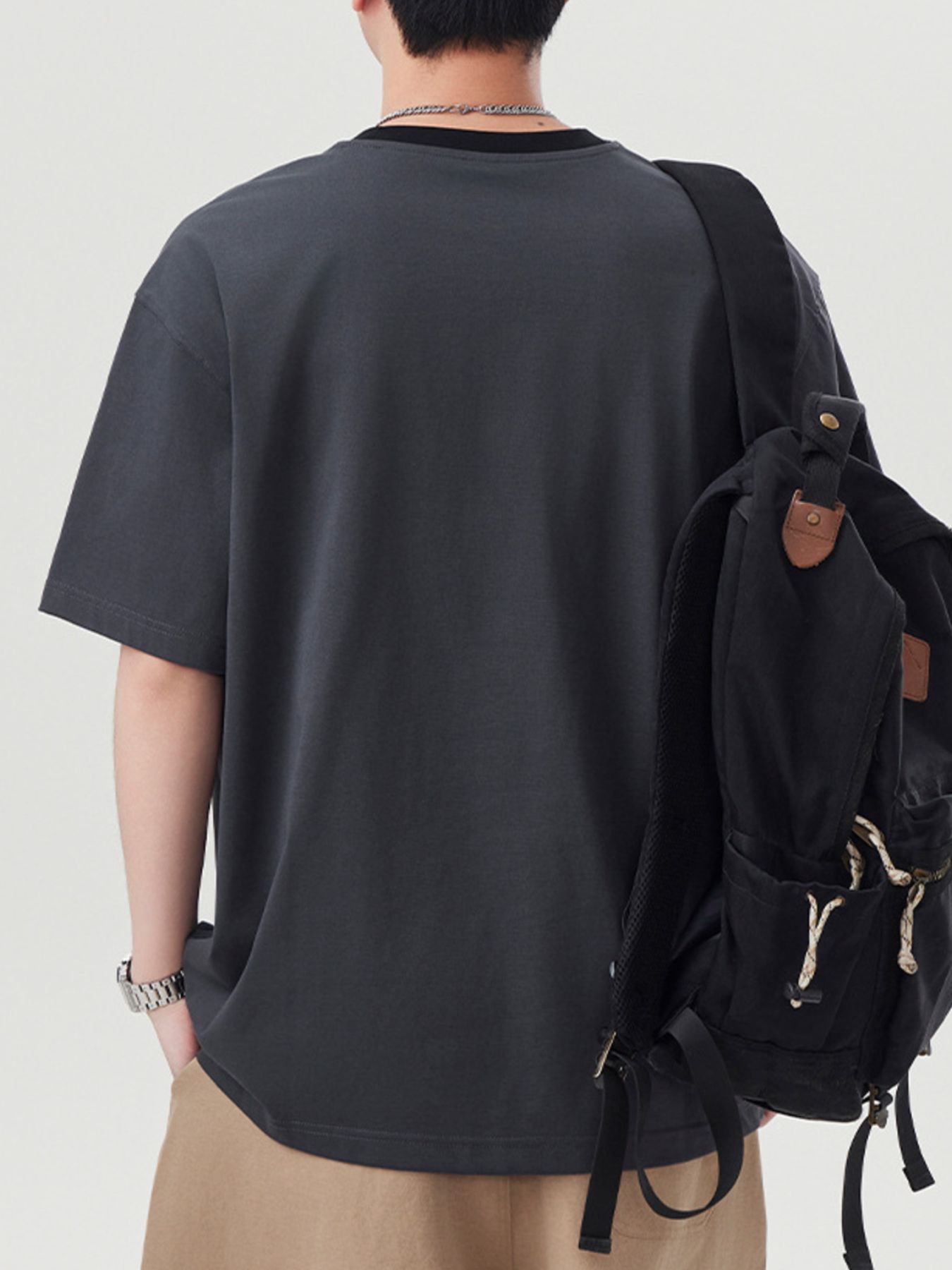 Men's Plus Size Round Neck Short Sleeve T-Shirt