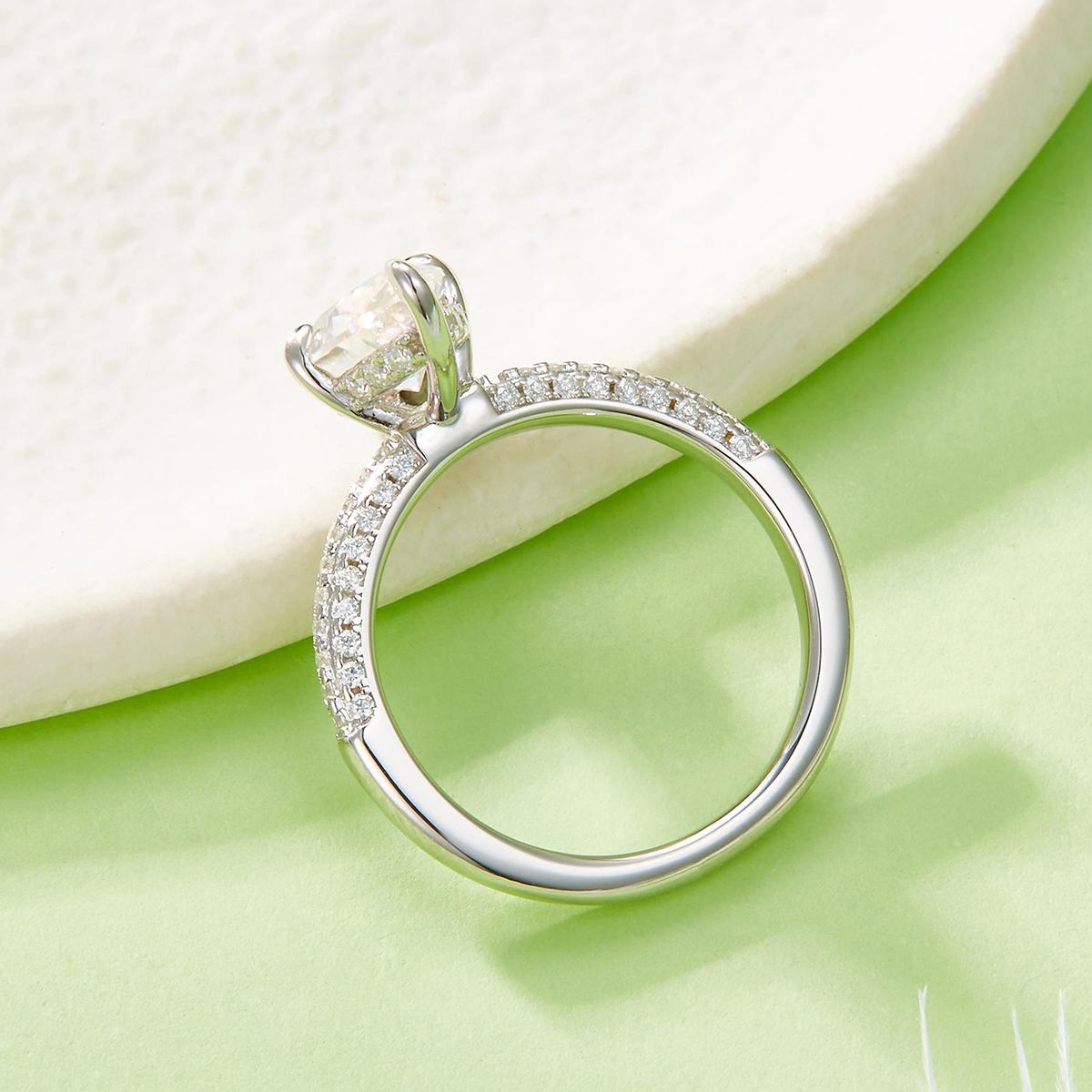 2 Carat Moissanite 925 Sterling Silver Ring