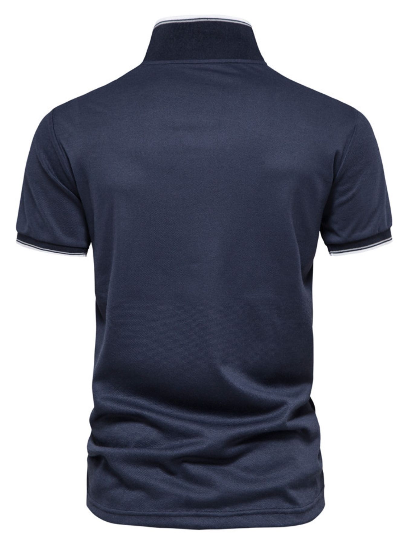 Men's Contrast Trim Short Sleeve Polo Shirt