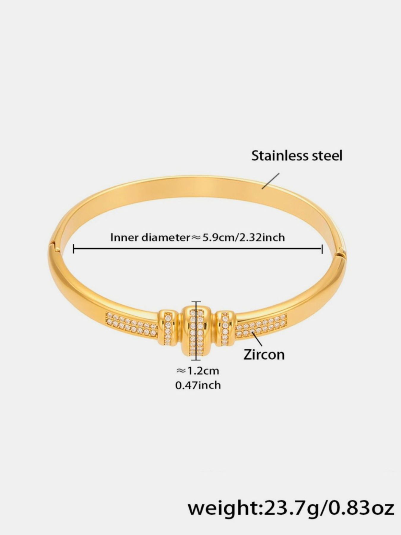 18K Gold-Plated Zircon Bracelet