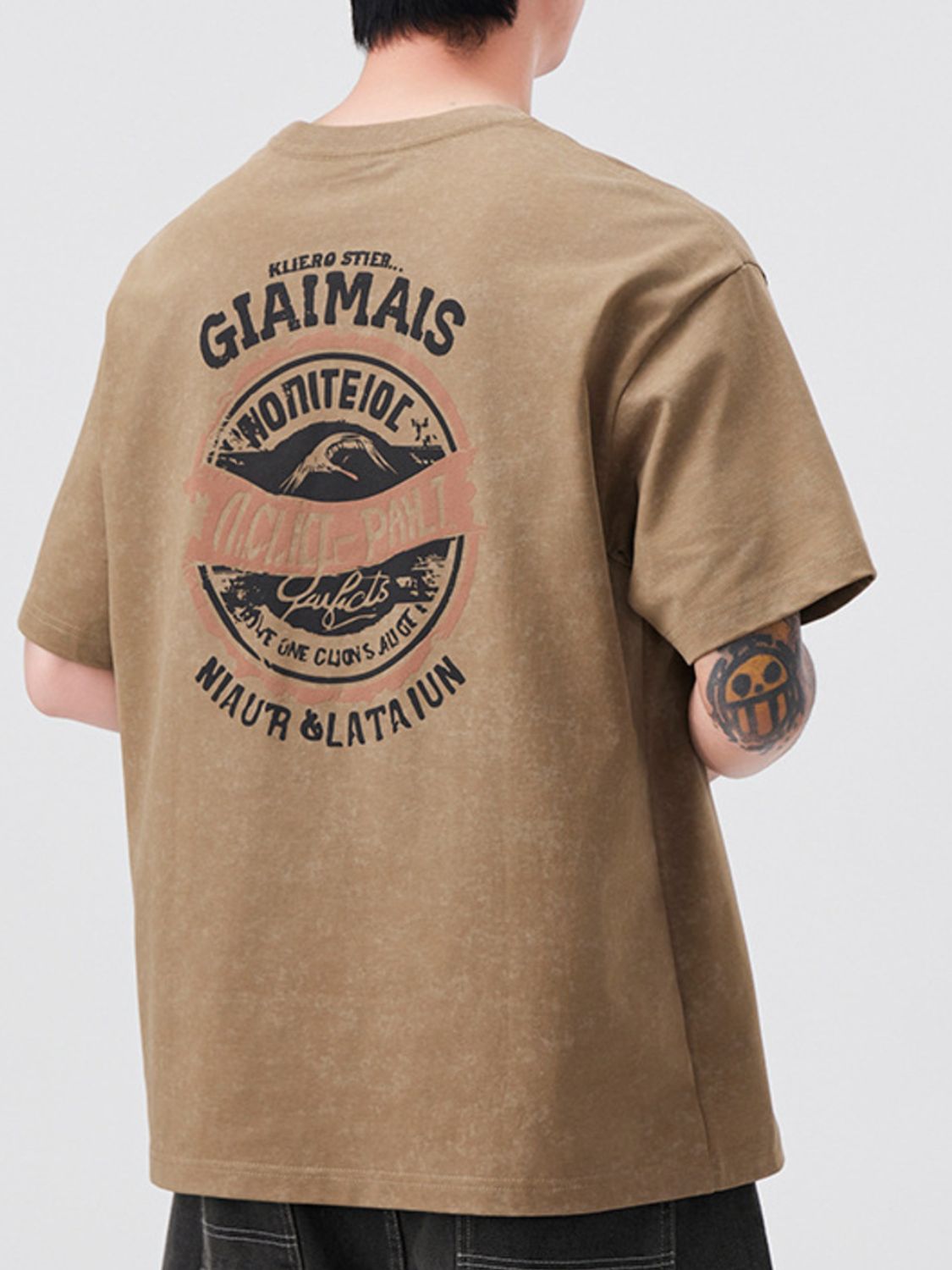 Men's Plus Size Round Neck Short Sleeve T-Shirt