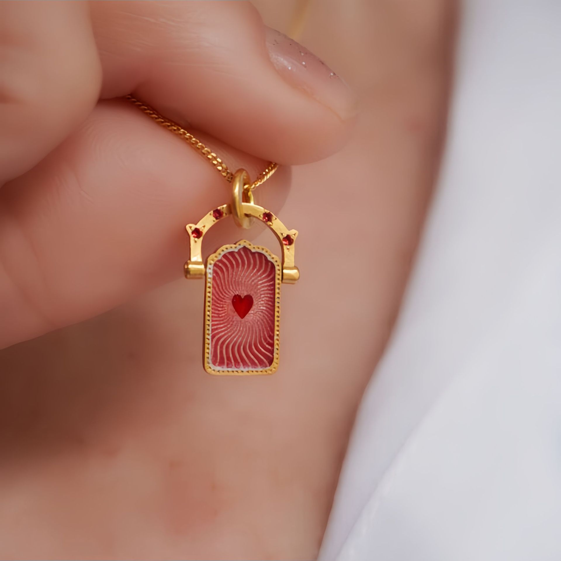 18K Gold-Plated Titanium Steel Pendant Necklace