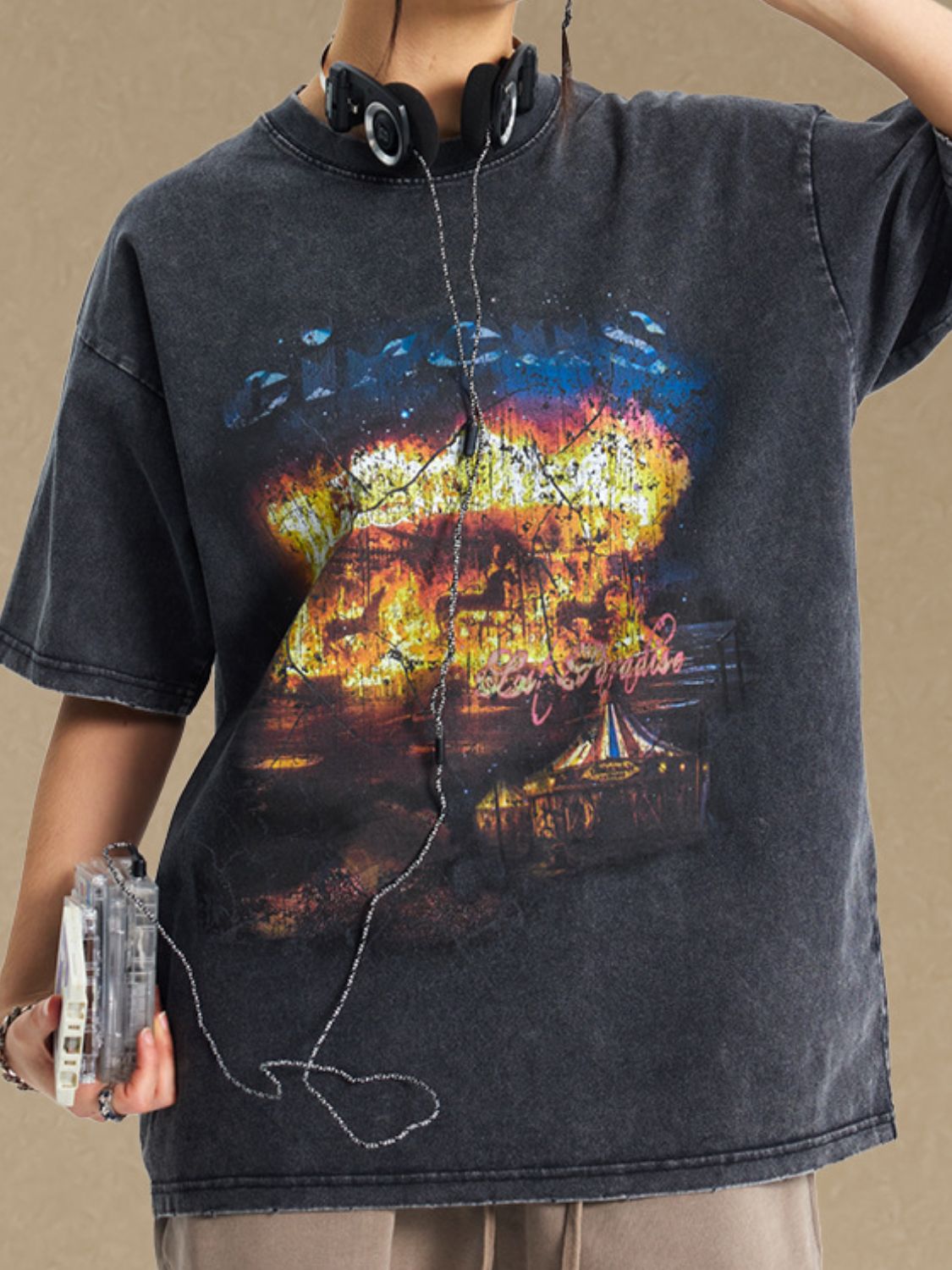 Men's Graphic Round Neck Half Sleeve T-Shirt