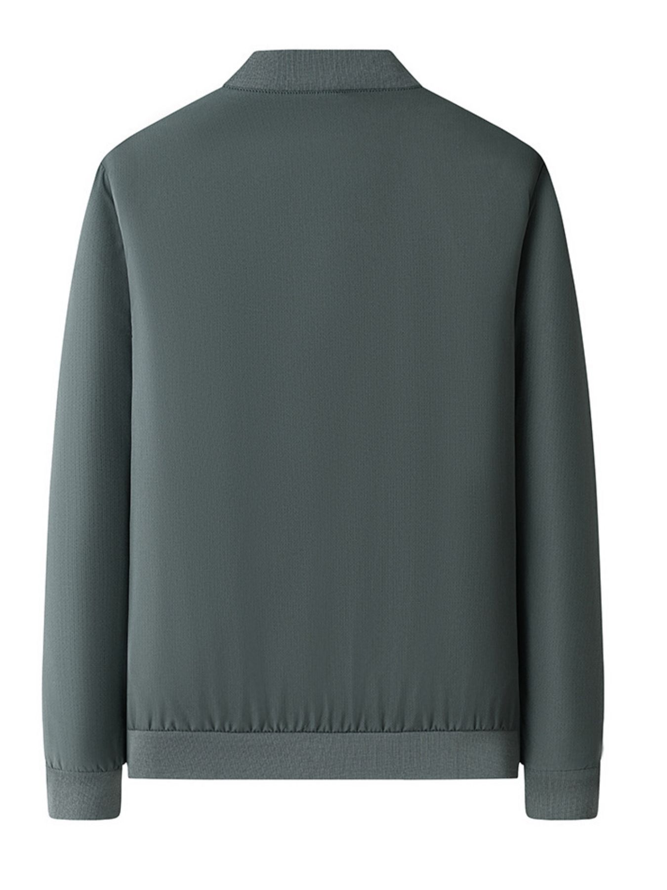 Men's Plus Size Zip-Up Bomber Jacket with Pockets