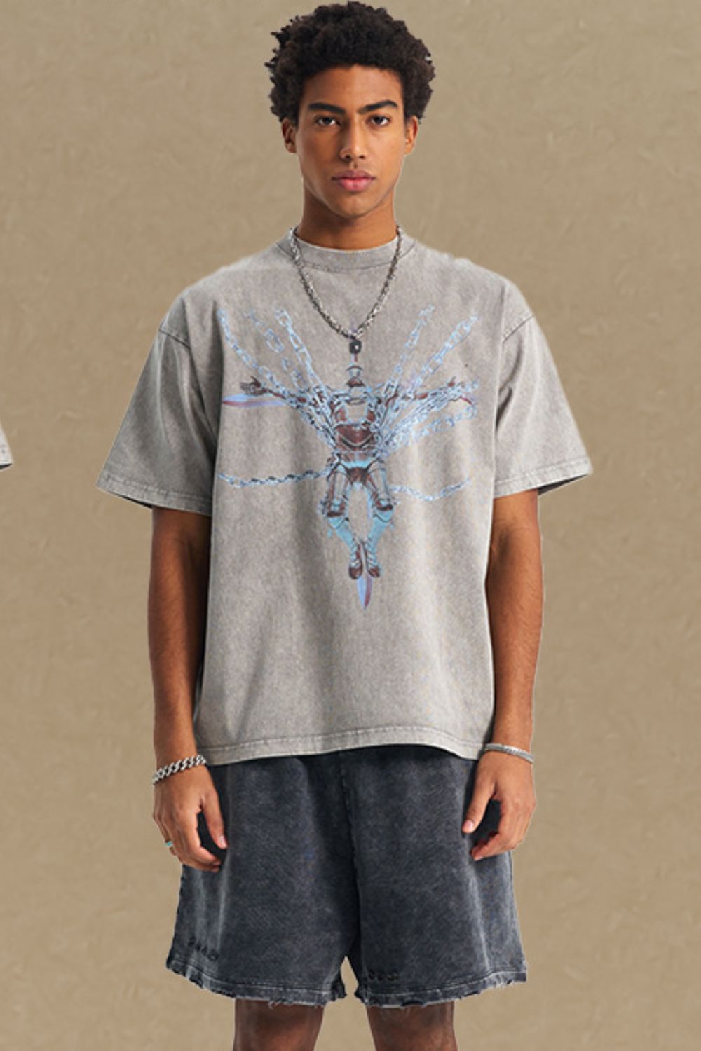 Men's Round Neck Graphic T-Shirt