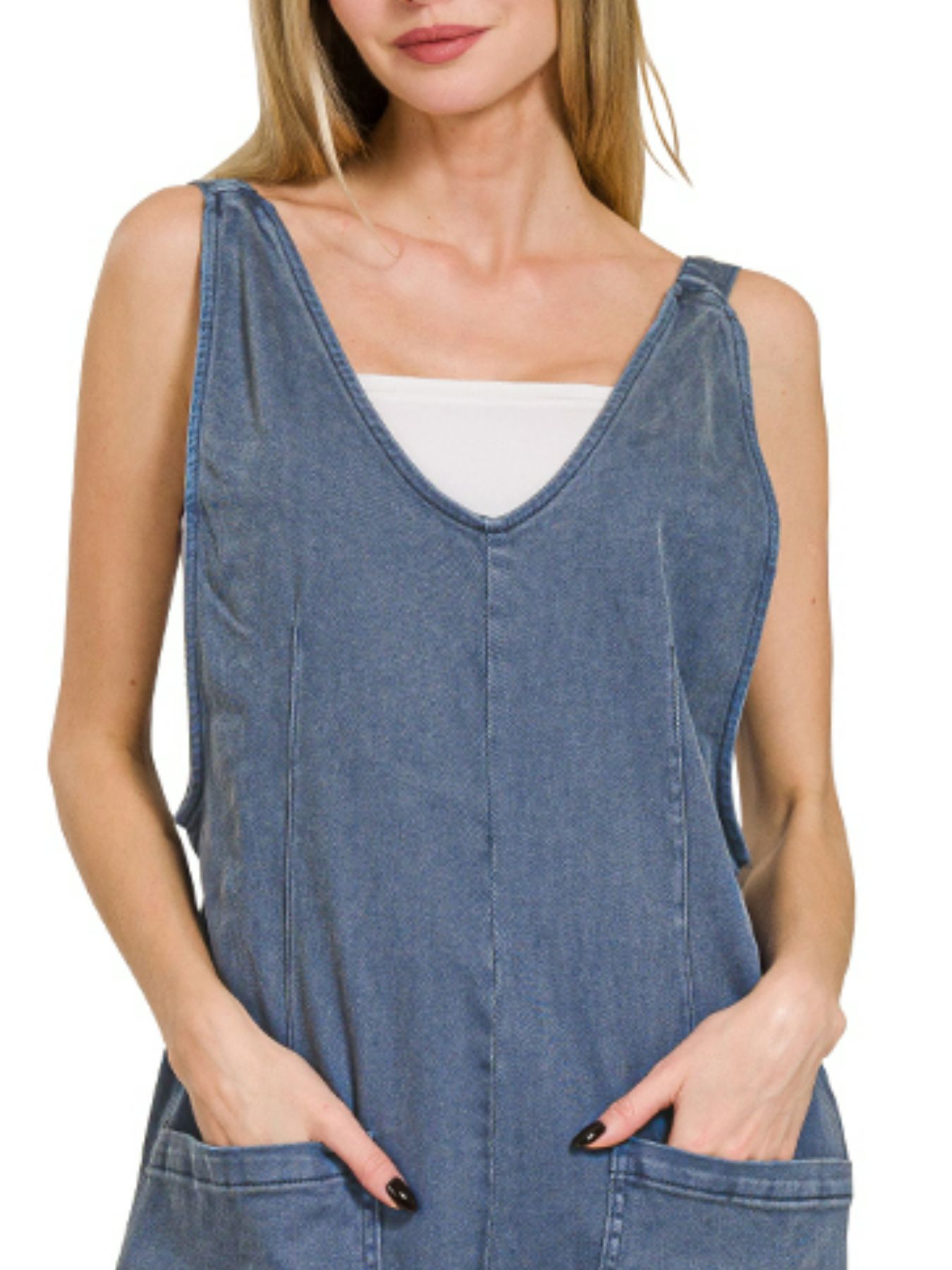 Casual Adjustable Strap Baggy Jumpsuit With Pocket