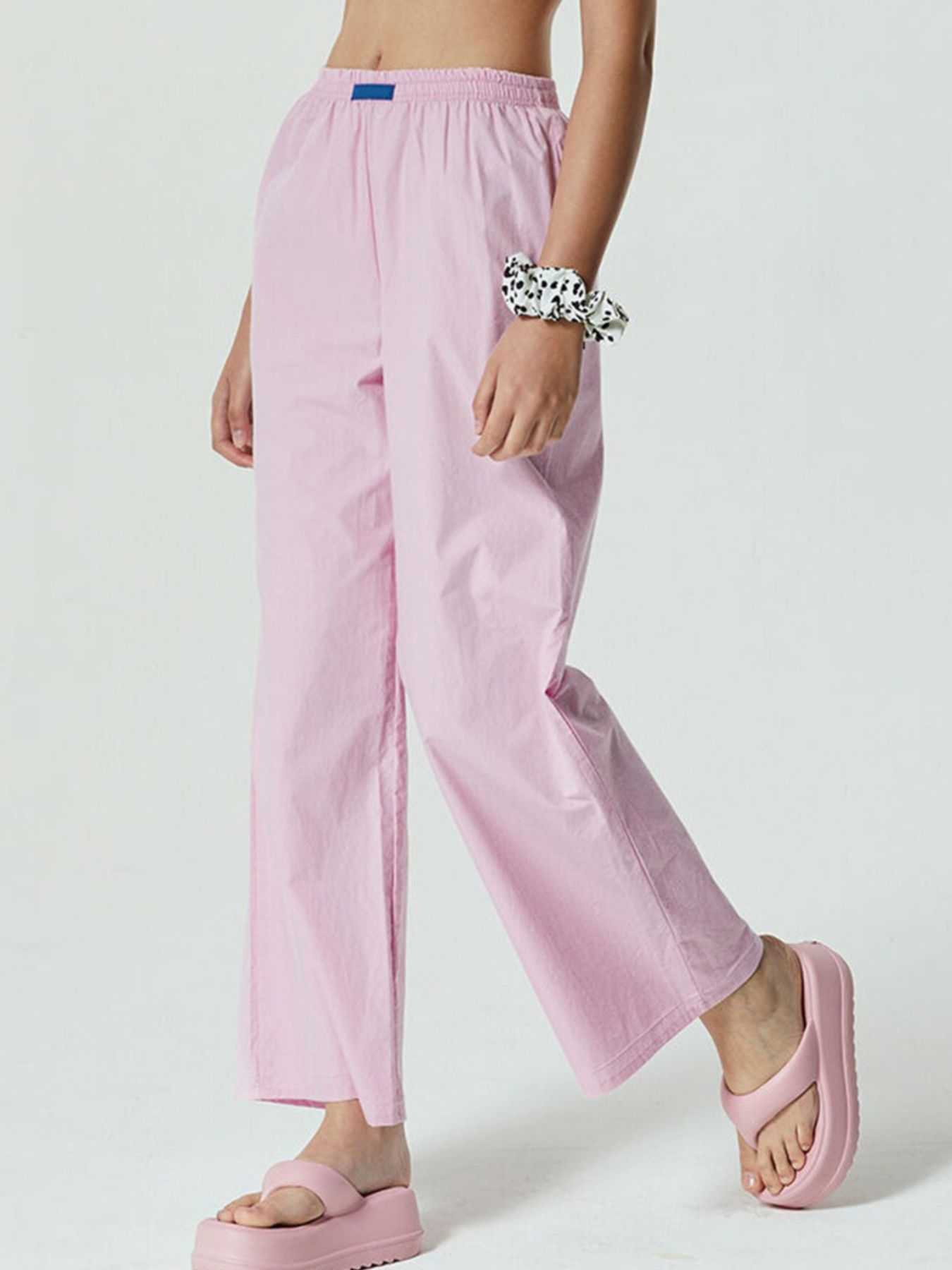 Elastic Waist Wide Leg Pants