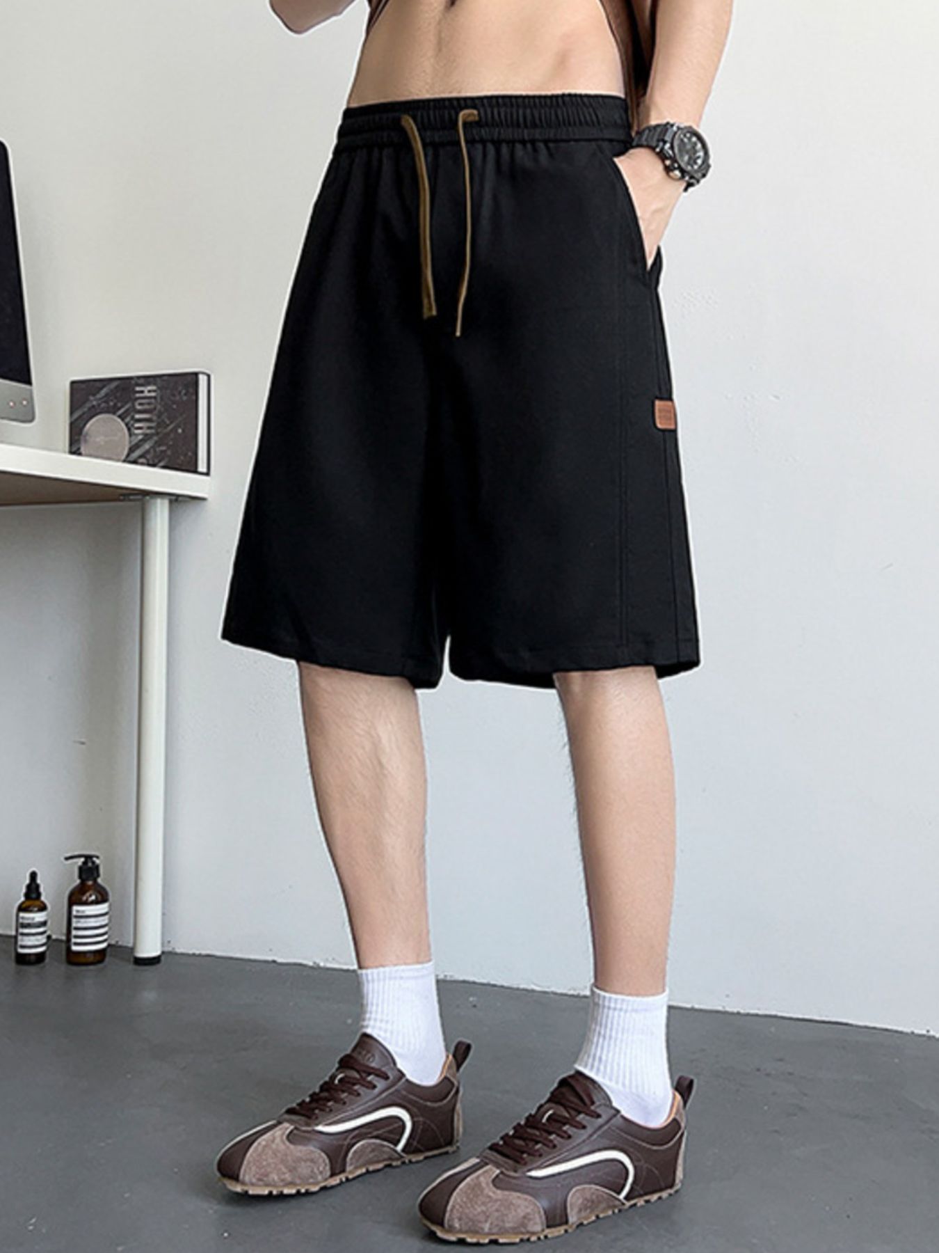 Men's Plus Size Casual Drawstring Shorts