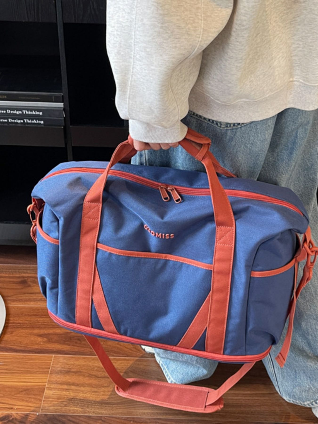 Contrast Oxford Cloth Travel Bag 3