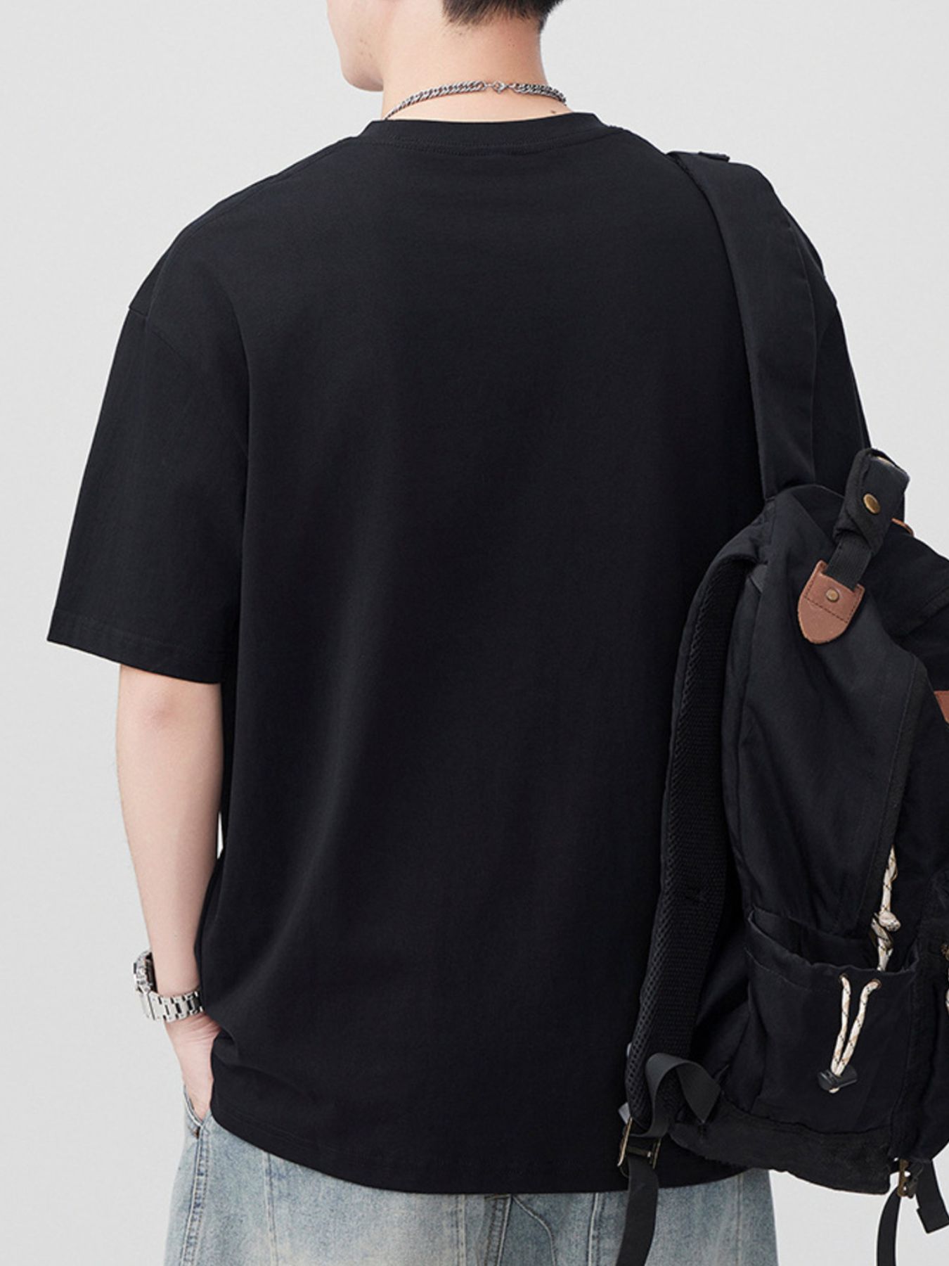 Men's Plus Size Round Neck Short Sleeve T-Shirt